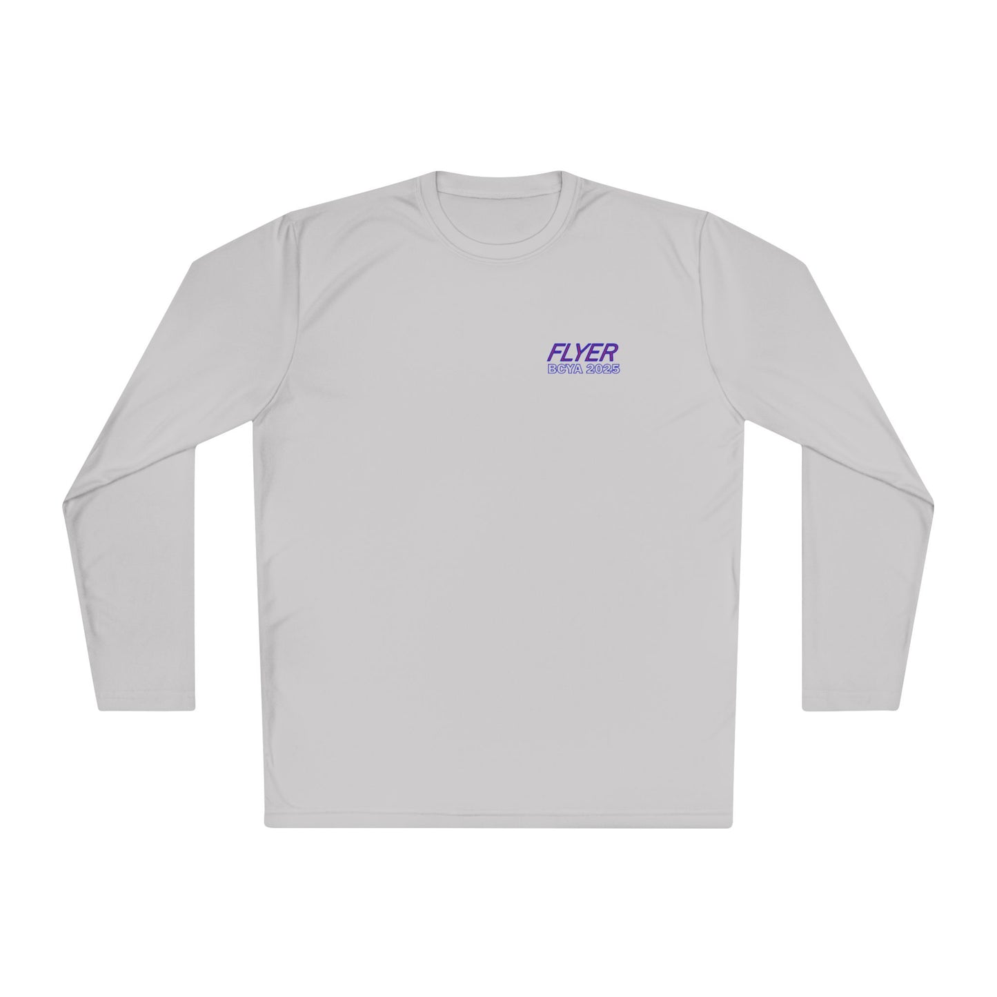 Custom Flyer Sailing Performance Long Sleeve Silver Adventure and Outdoors Themed Long-sleeve