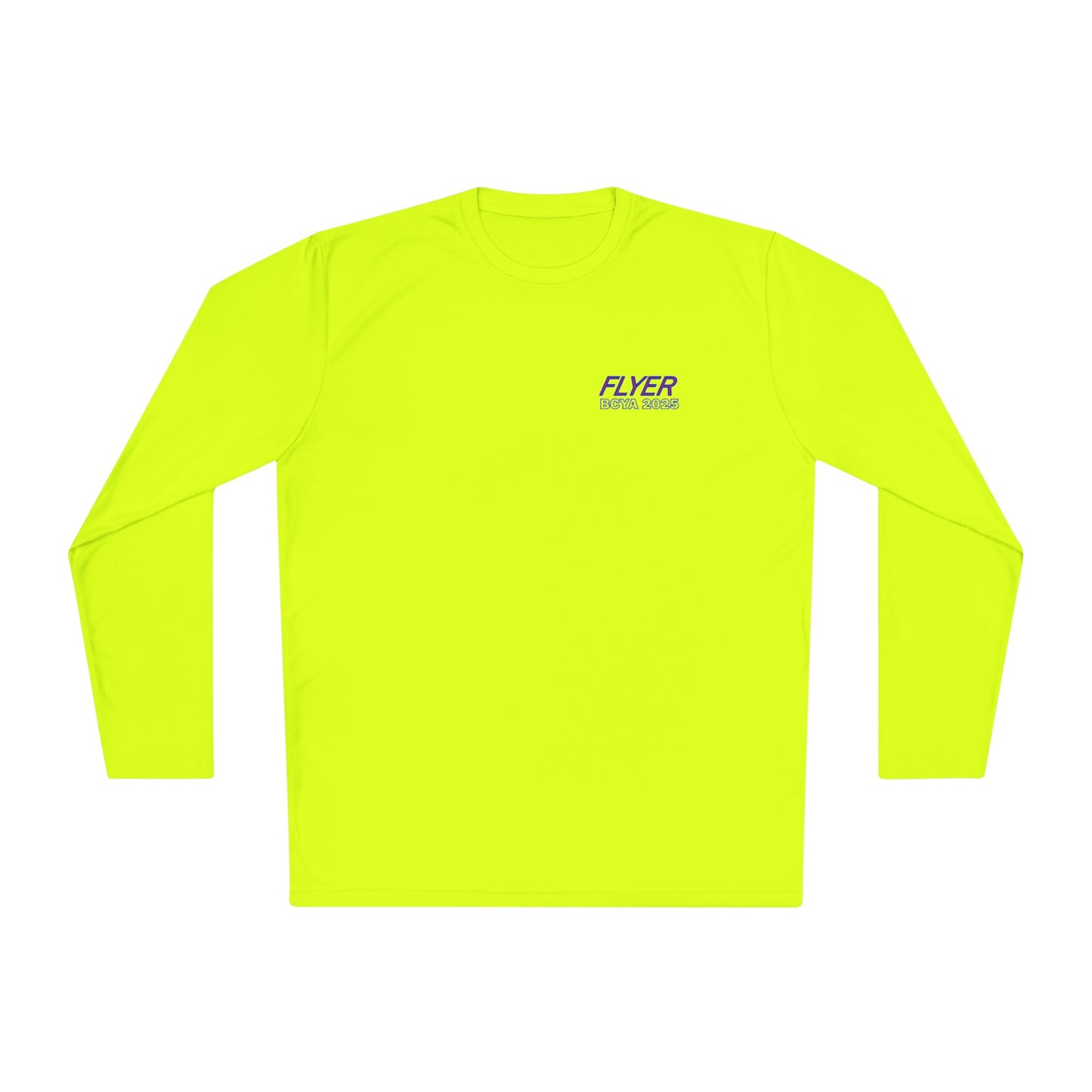 Custom Flyer Sailing Performance Long Sleeve Neon Yellow Adventure and Outdoors Themed Long-sleeve