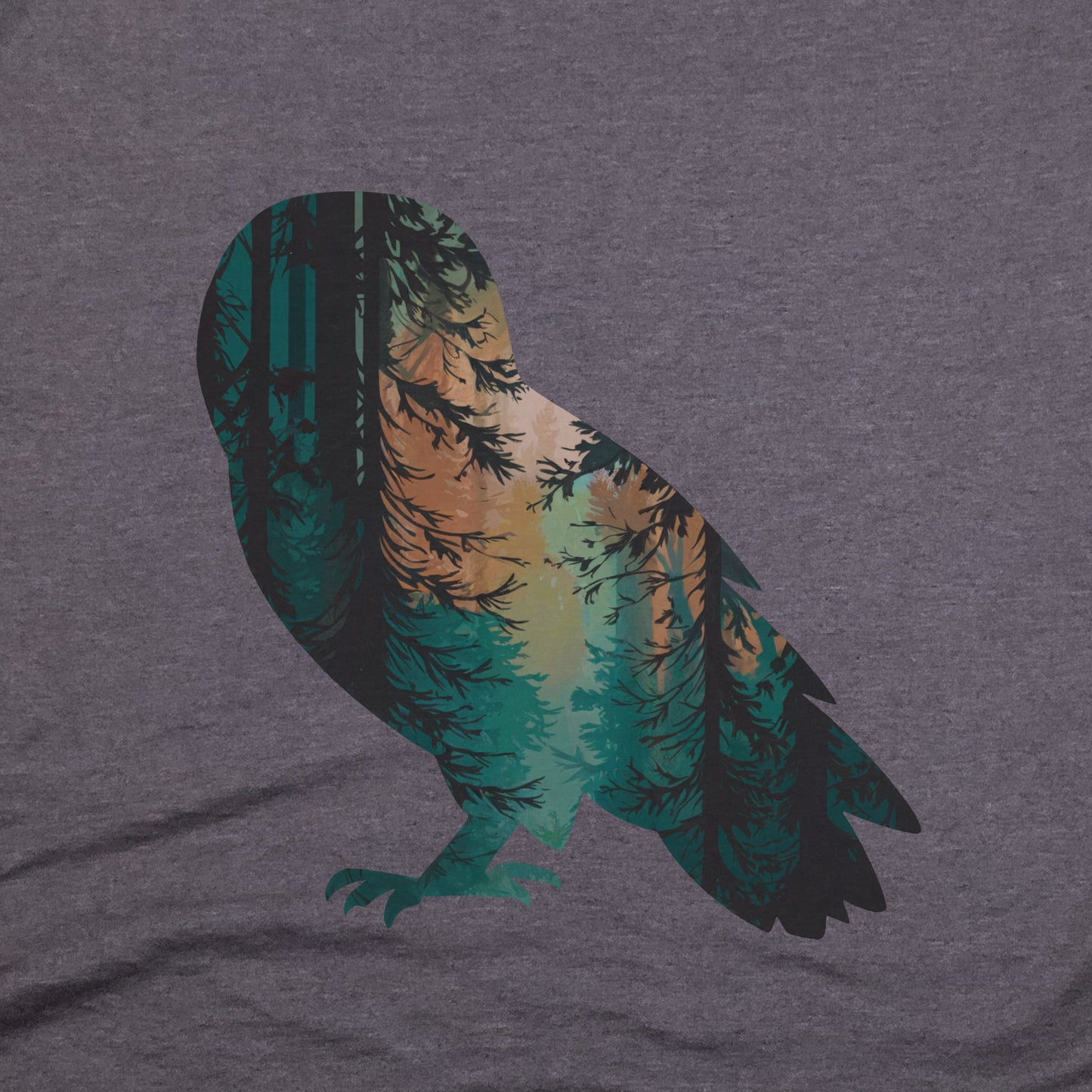Barn Owl Silhouette T-Shirt Adventure and Outdoors Themed T-Shirt