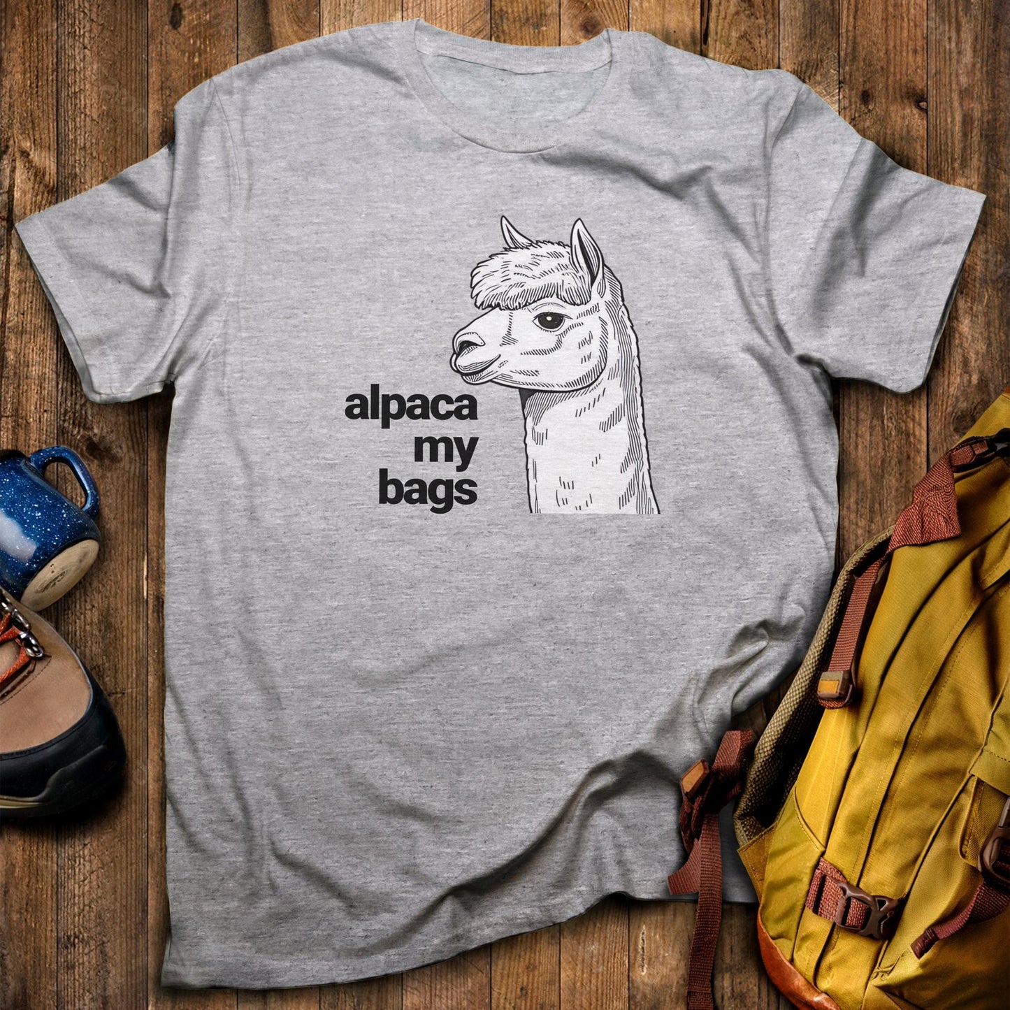 Alpaca My Bags T-Shirt Sport Grey Adventure and Outdoors Themed T-Shirt