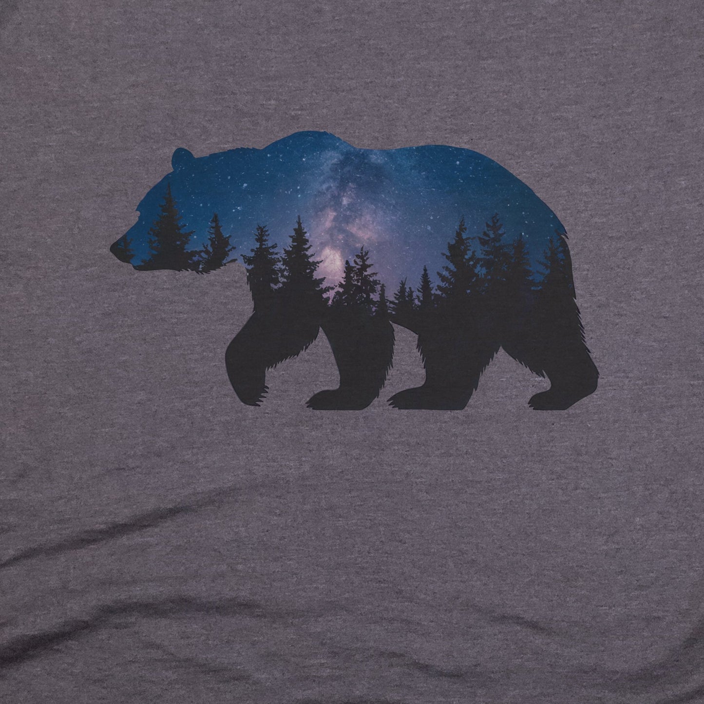 Bear Night Silhouette T-Shirt Adventure and Outdoors Themed T-Shirt