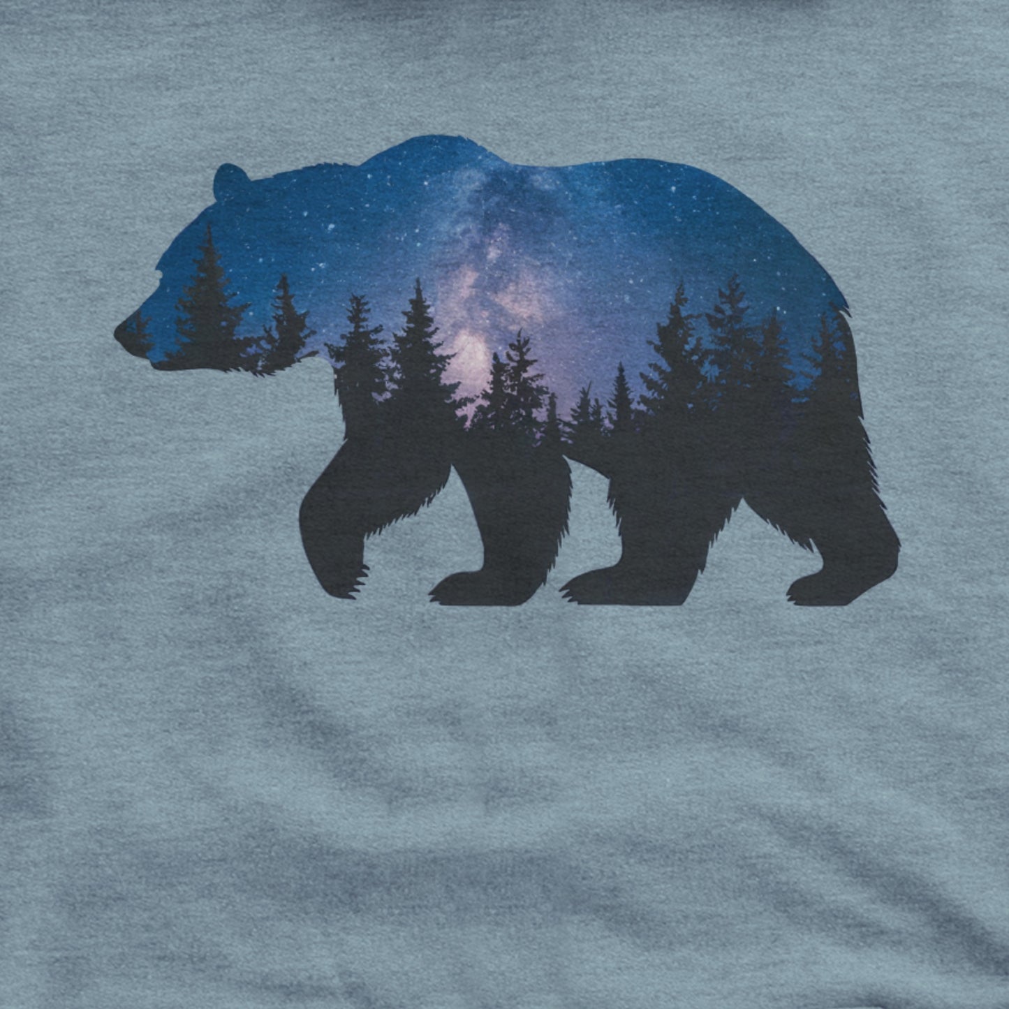Bear Night Silhouette Hoodie Adventure and Outdoors Themed Hoodie