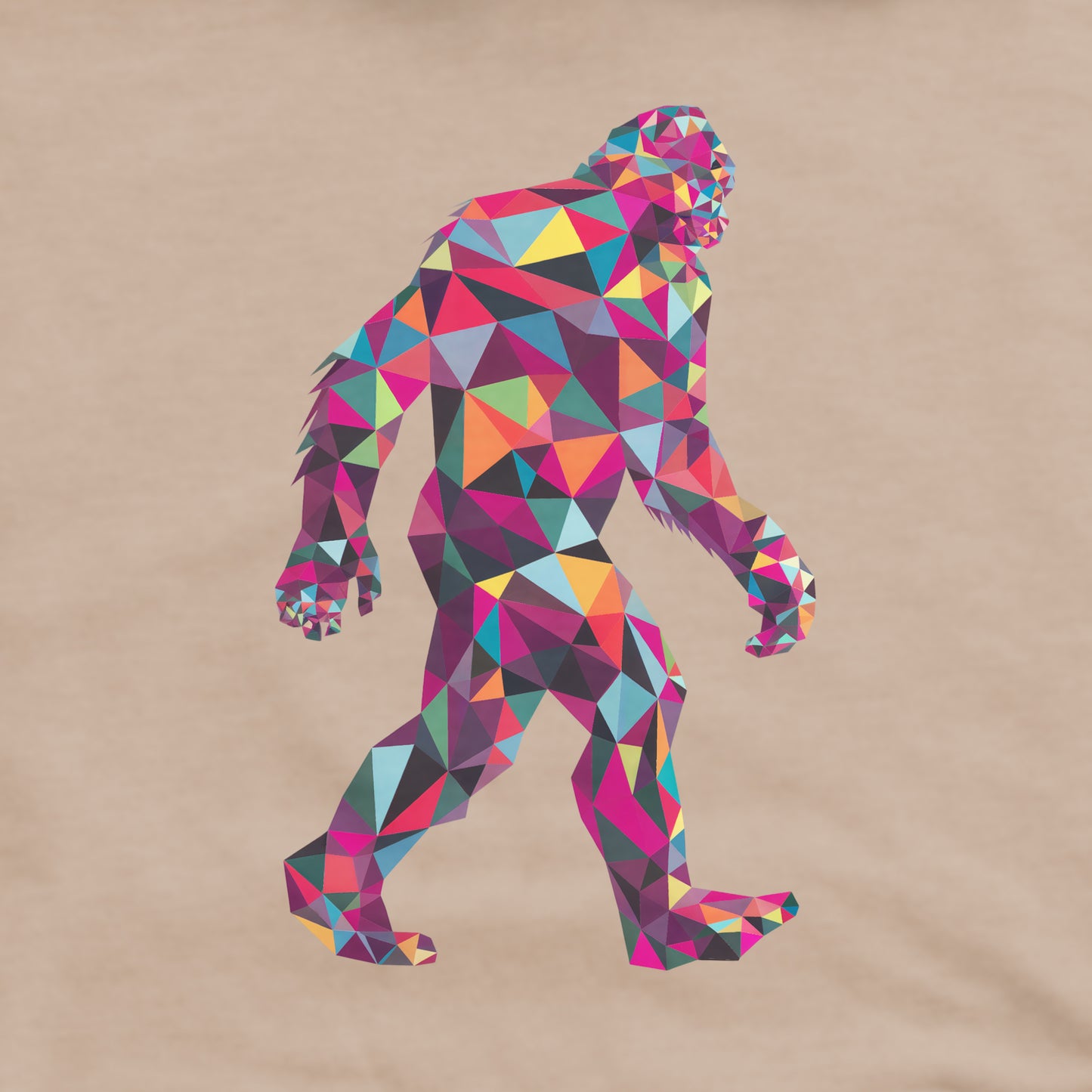 Sasquatch Mosaic Crewneck Sweatshirt Adventure and Outdoors Themed Sweatshirt