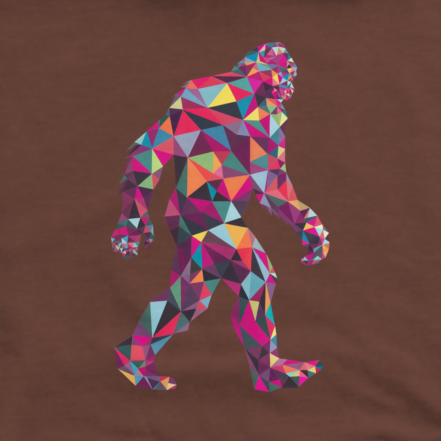 Sasquatch Mosaic Crewneck Sweatshirt Adventure and Outdoors Themed Sweatshirt