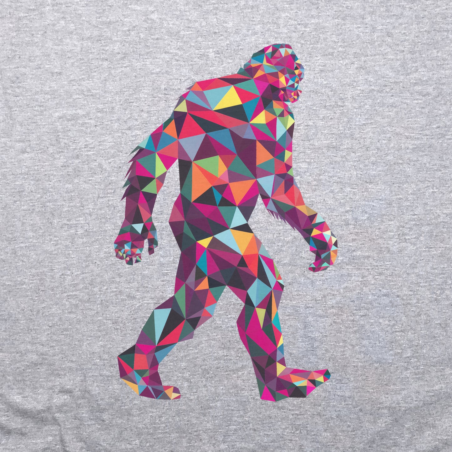 Sasquatch Mosaic Crewneck Sweatshirt Adventure and Outdoors Themed Sweatshirt