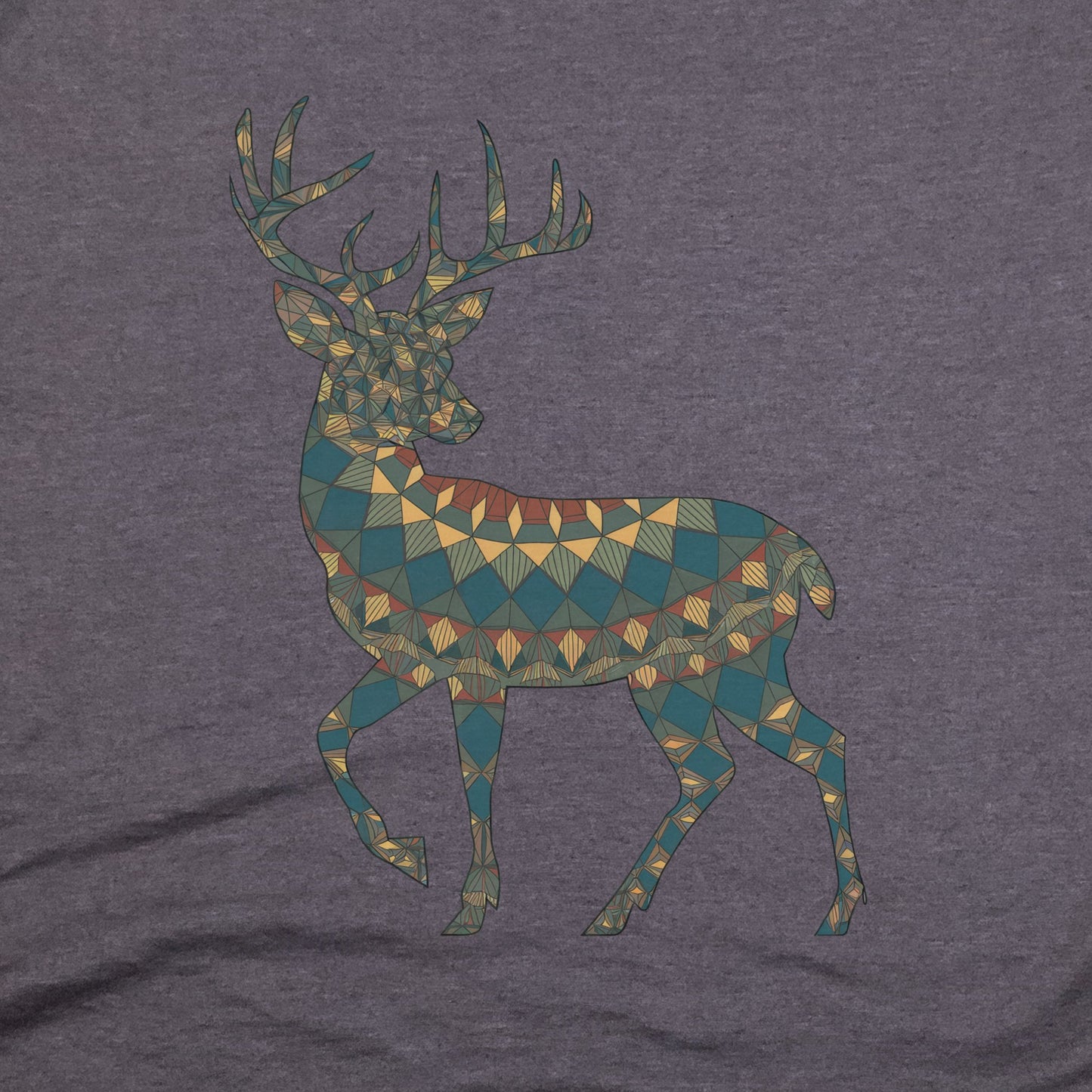 Deer Southwestern Mosaic T-Shirt Adventure and Outdoors Themed T-Shirt