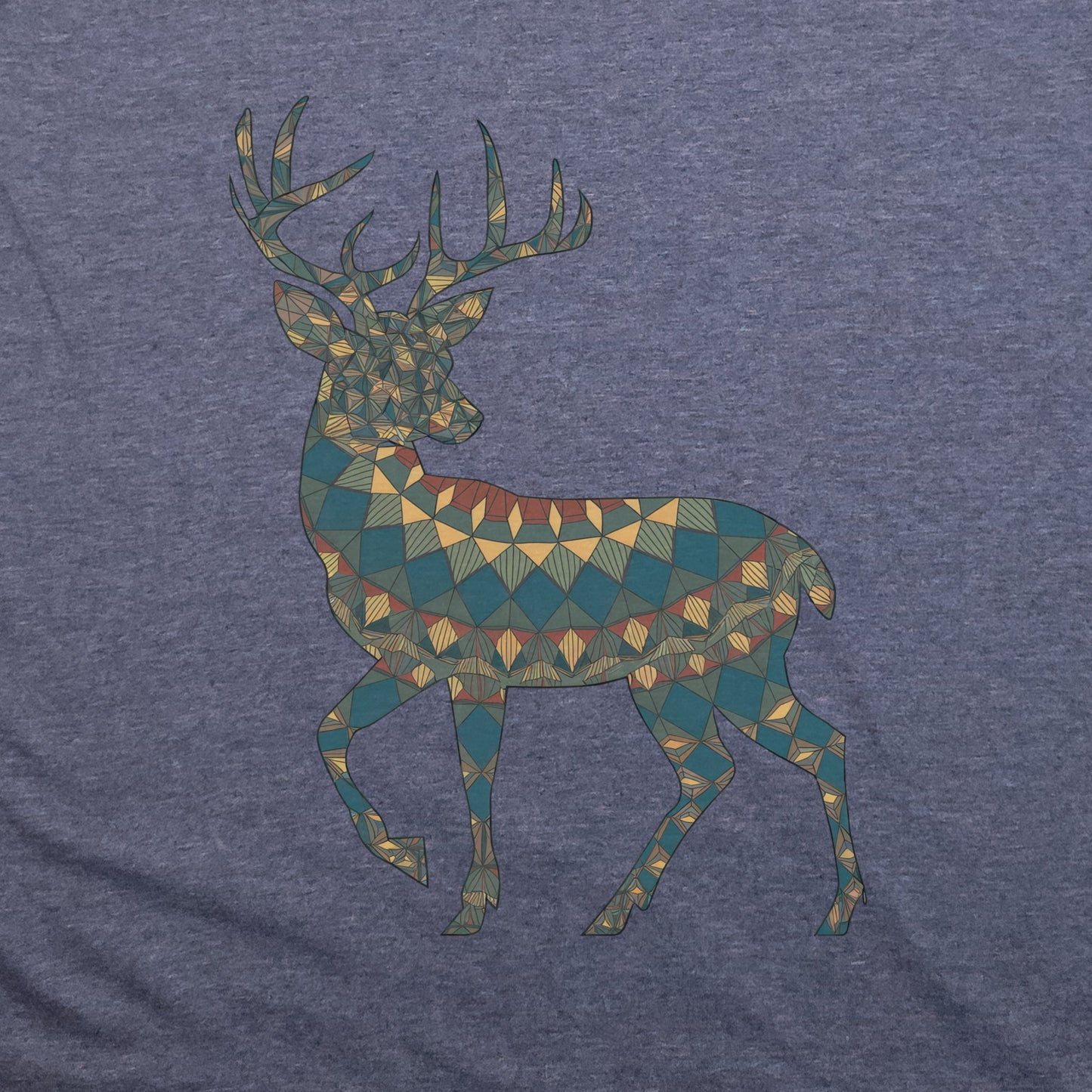 Deer Southwestern Mosaic T-Shirt Adventure and Outdoors Themed T-Shirt