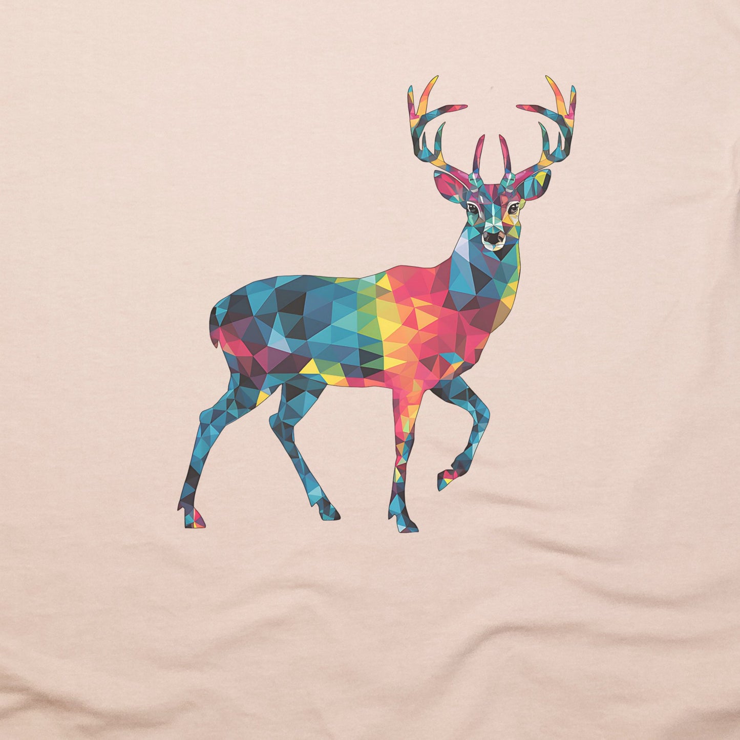 Deer Mosaic T-Shirt Adventure and Outdoors Themed T-Shirt