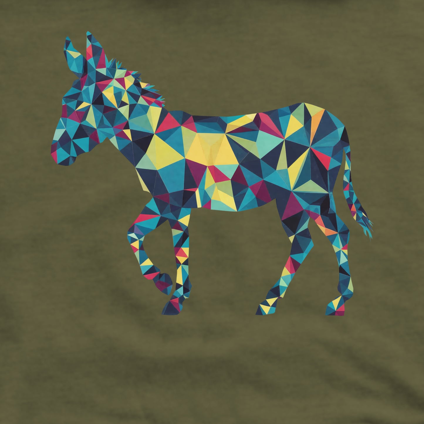 Wild Burro Mosaic Crewneck Sweatshirt Adventure and Outdoors Themed Sweatshirt