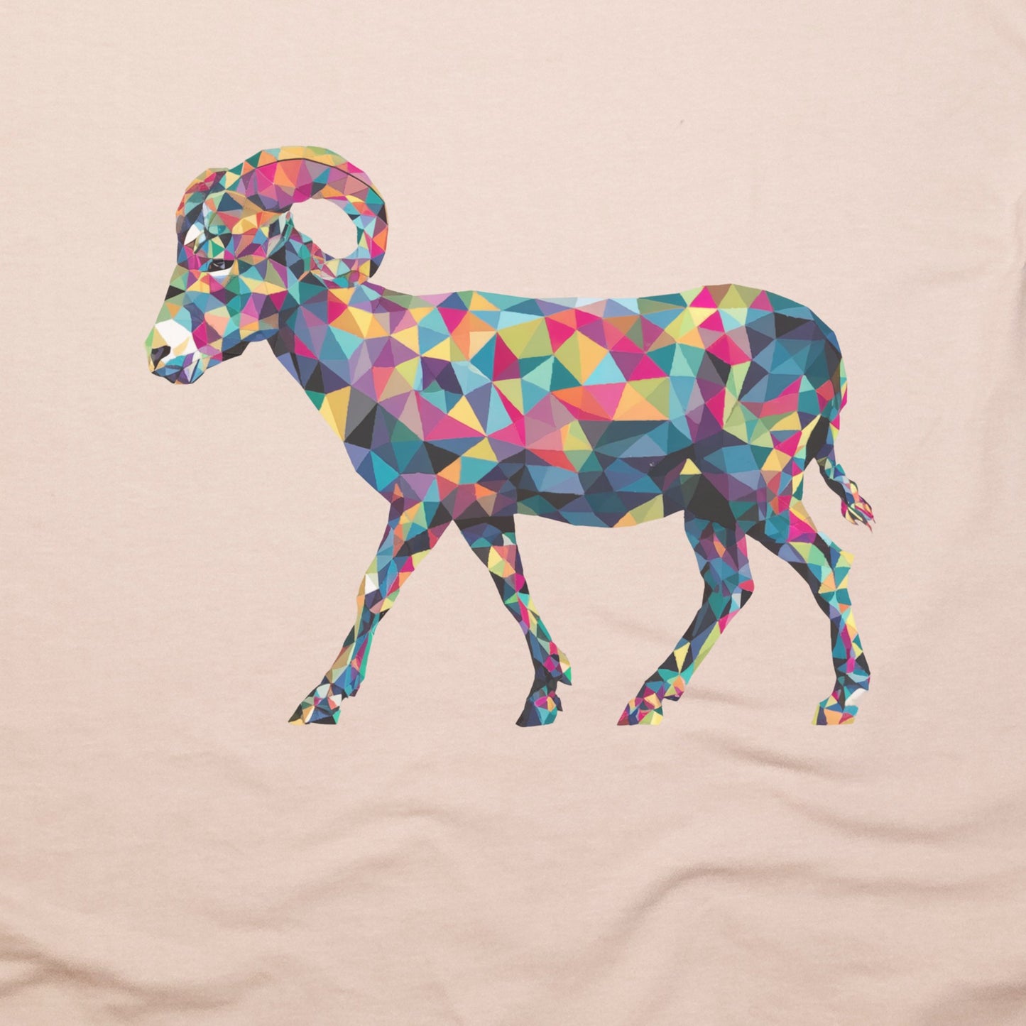 Ram Mosaic T-Shirt Adventure and Outdoors Themed T-Shirt