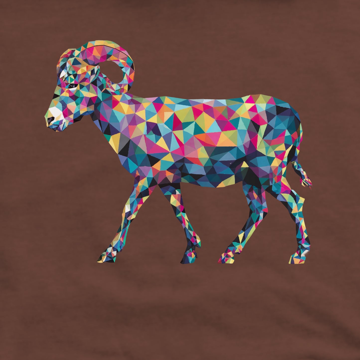 Ram Mosaic Crewneck Sweatshirt Adventure and Outdoors Themed Sweatshirt