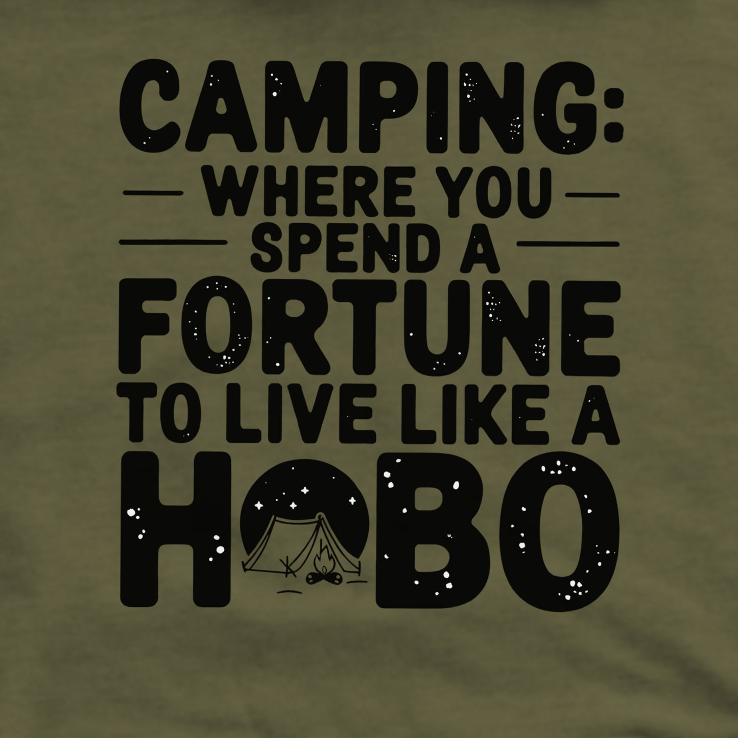 Spend a Fortune Camping Crewneck Sweatshirt Adventure and Outdoors Themed Sweatshirt