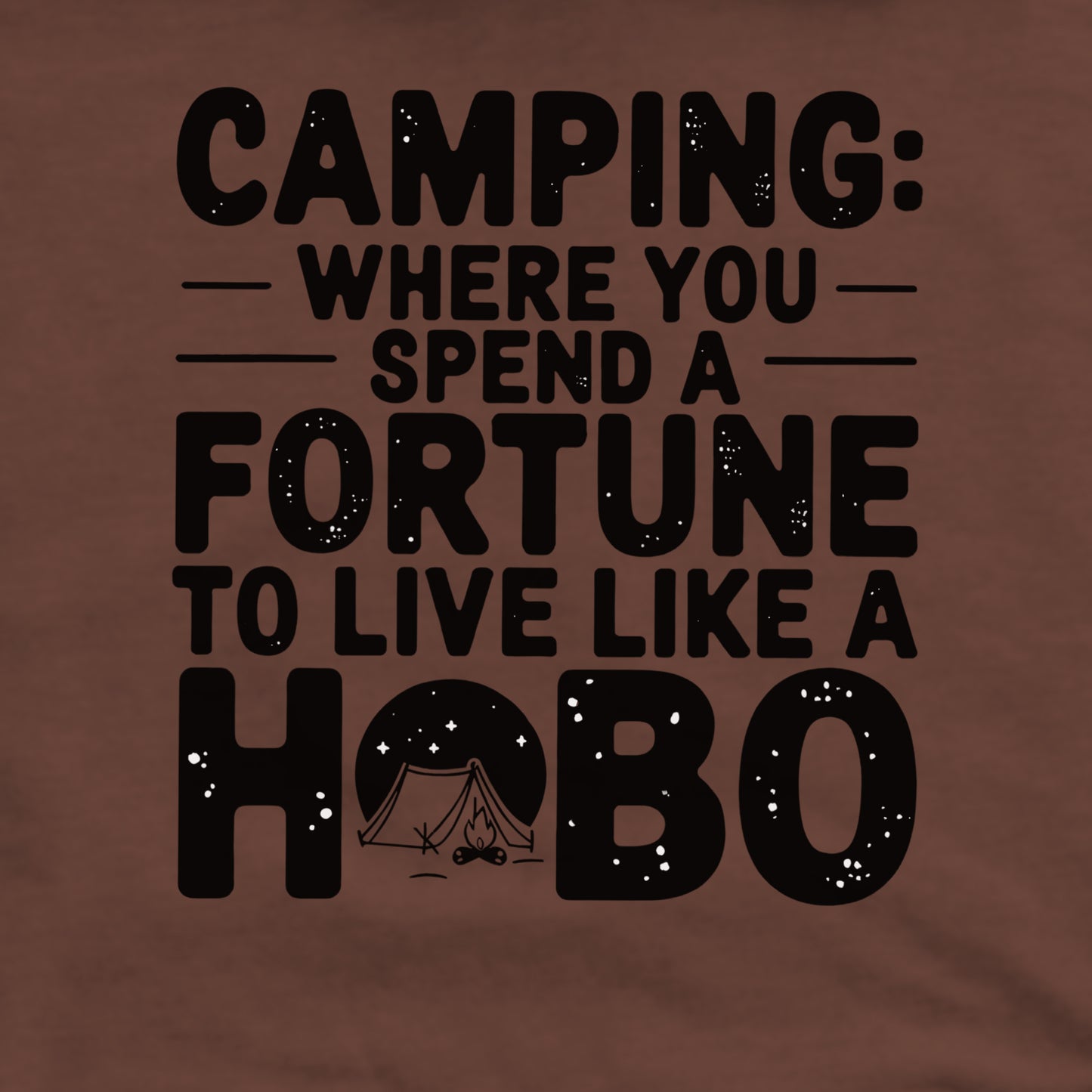 Spend a Fortune Camping Crewneck Sweatshirt Adventure and Outdoors Themed Sweatshirt