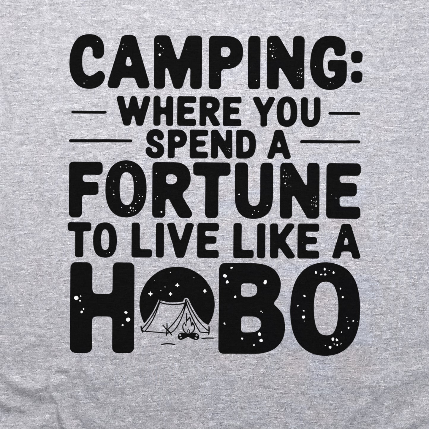 Spend a Fortune Camping Crewneck Sweatshirt Adventure and Outdoors Themed Sweatshirt