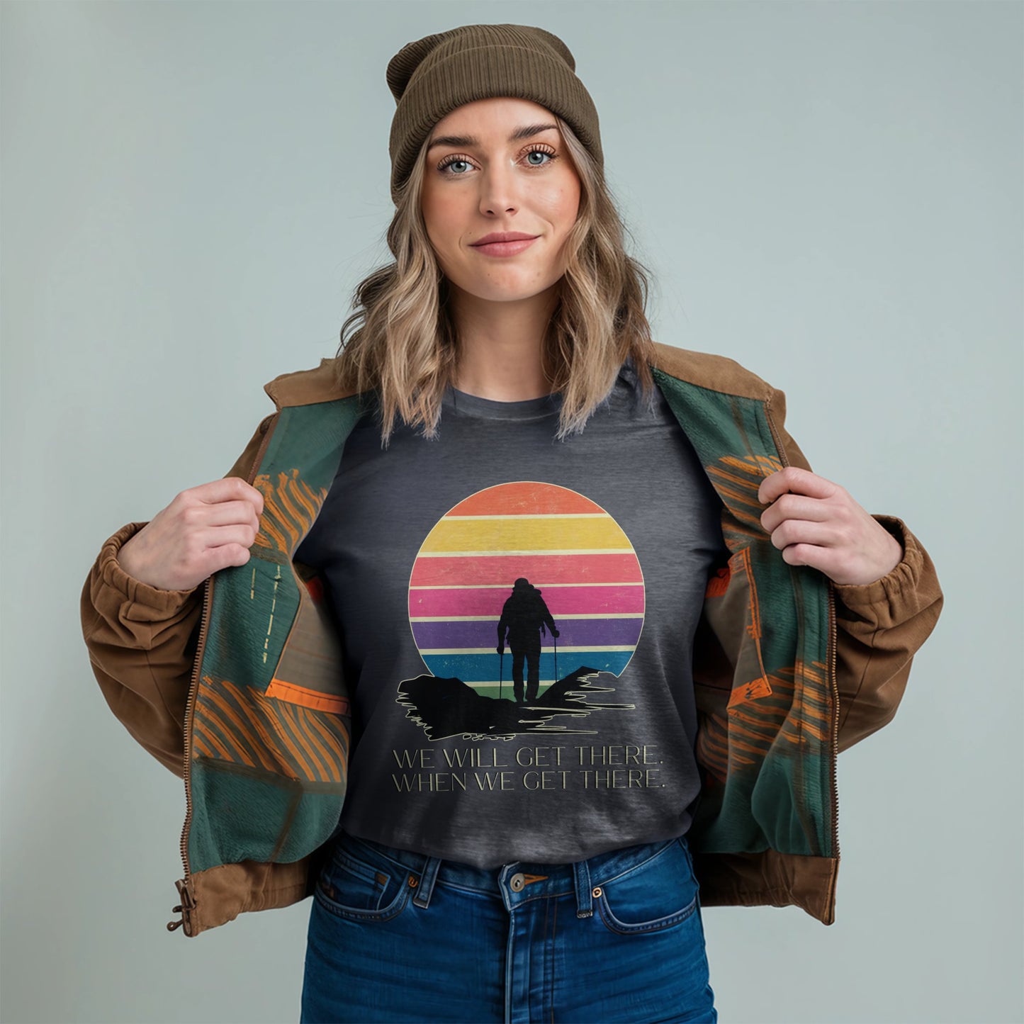 We Will Get There Hiking T-Shirt Adventure and Outdoors Themed T-Shirt