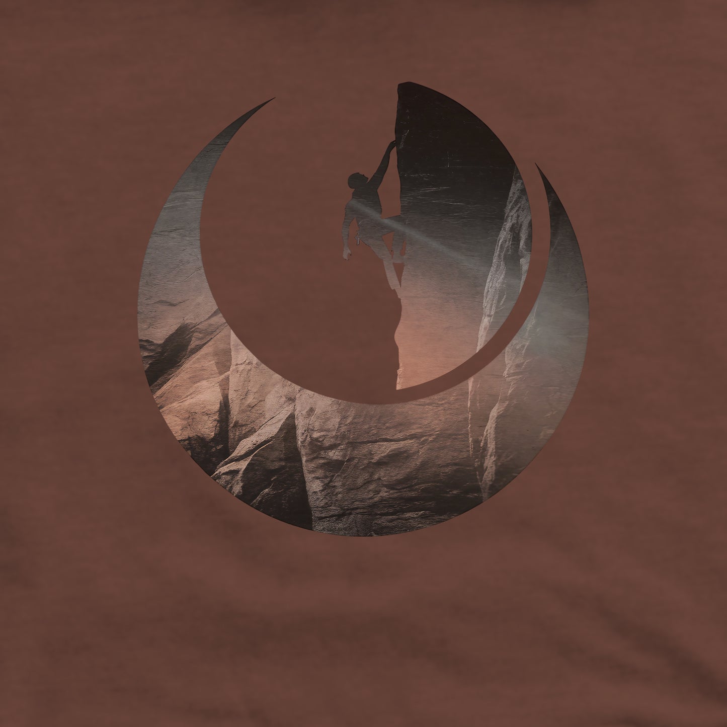Rock Climber Silhouette Crewneck Sweatshirt Adventure and Outdoors Themed Sweatshirt