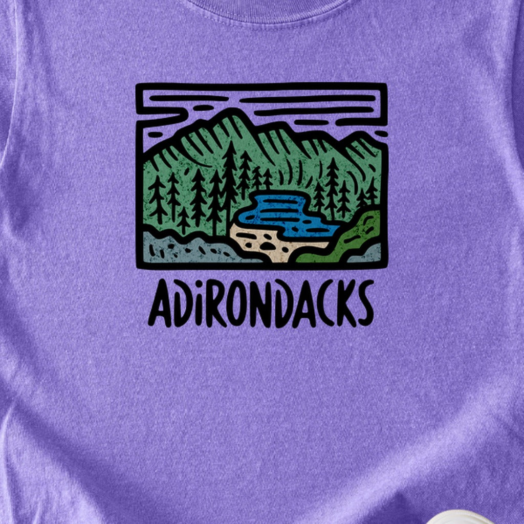 Adirondack Mountains Kids Cotton T-Shirt