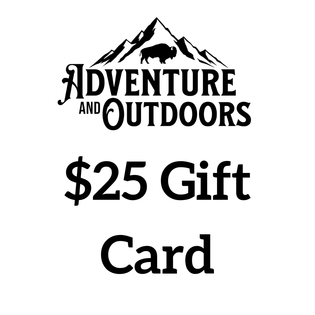 Adventure and Outdoors Gift Card $25.00 Adventure and Outdoors Themed
