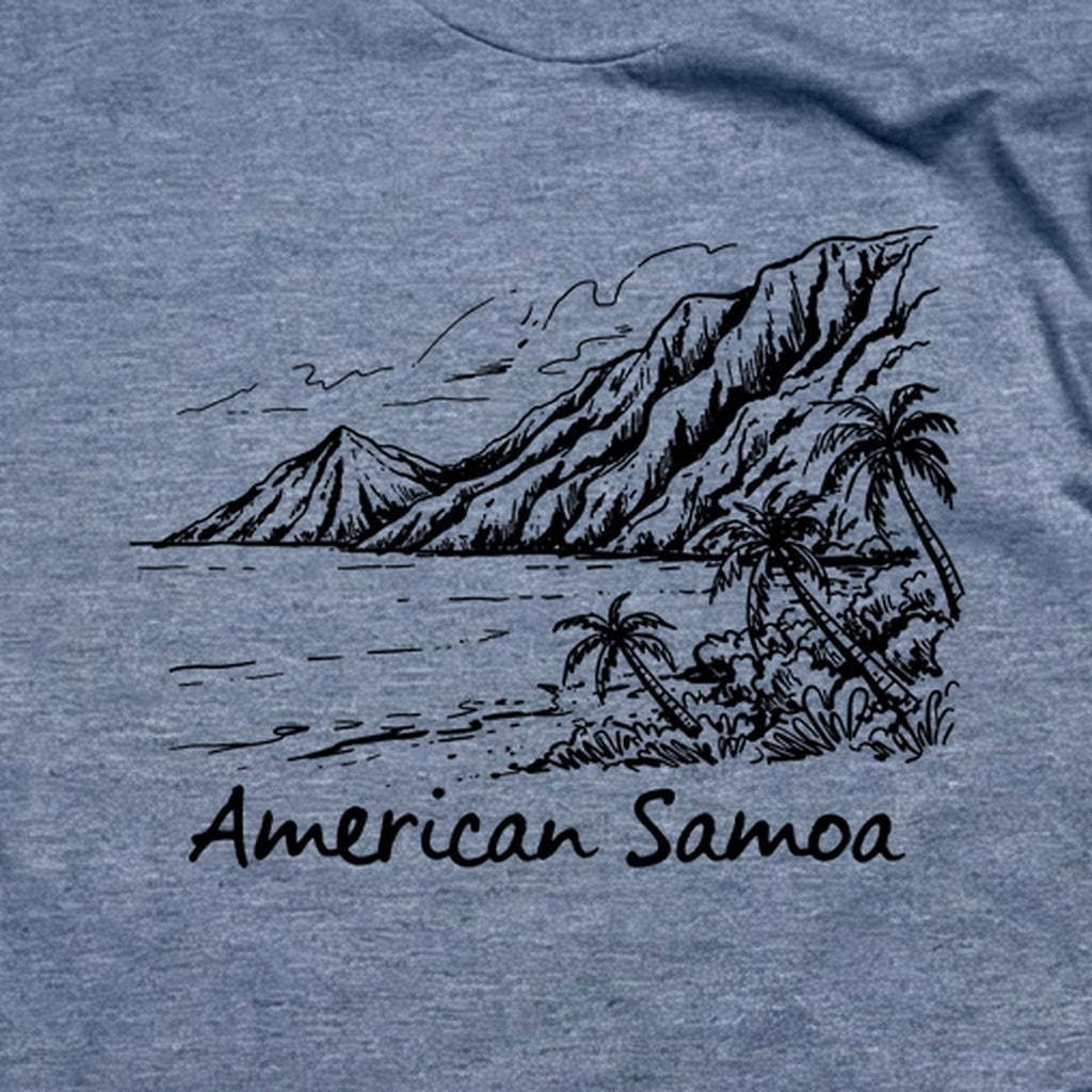 American Samoa Line Drawing T-Shirt