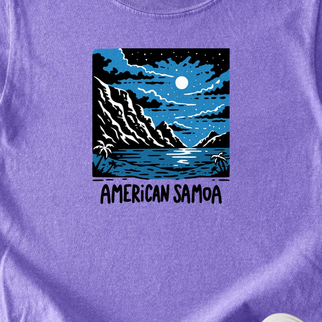 American Samoa at Night Kids Cotton T-Shirt