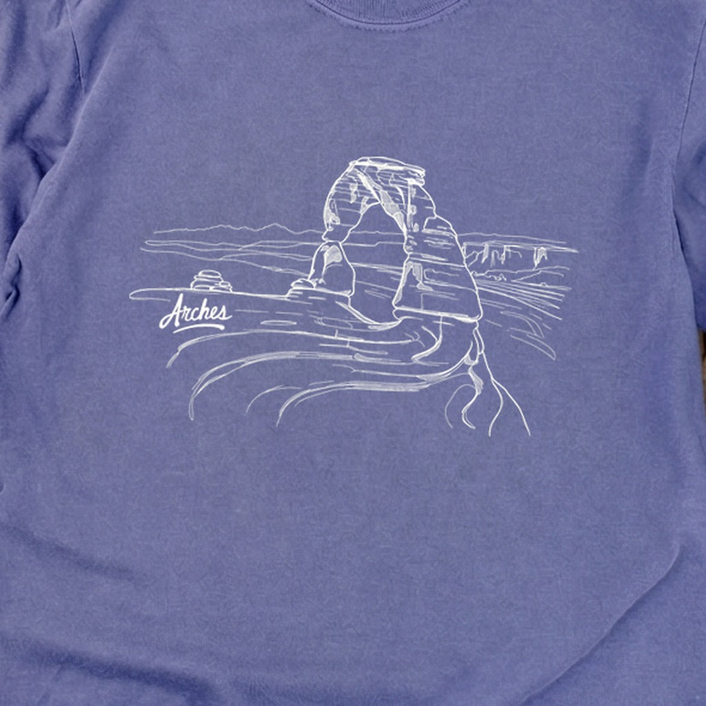 Arches Line Drawing Cotton Long Sleeve