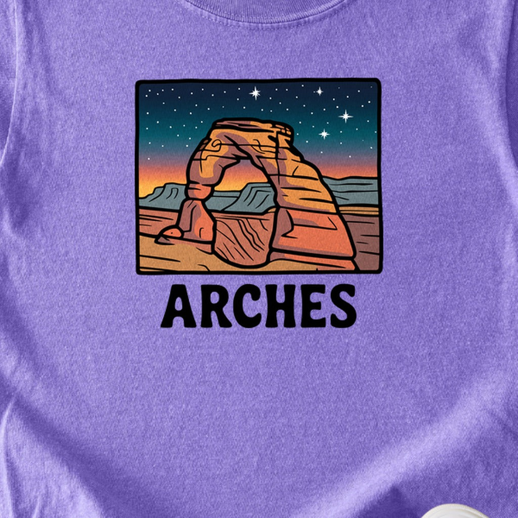 Arches at Night Kids Cotton T-Shirt
