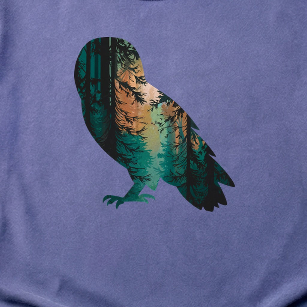 Barn Owl Silhouette Cotton T-Shirt