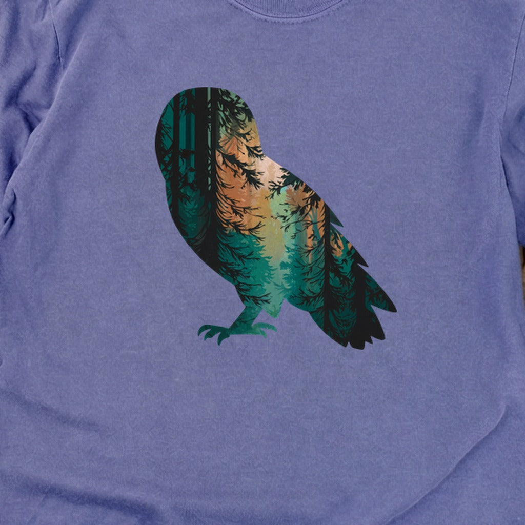 Barn Owl Silhouette Cotton Long Sleeve