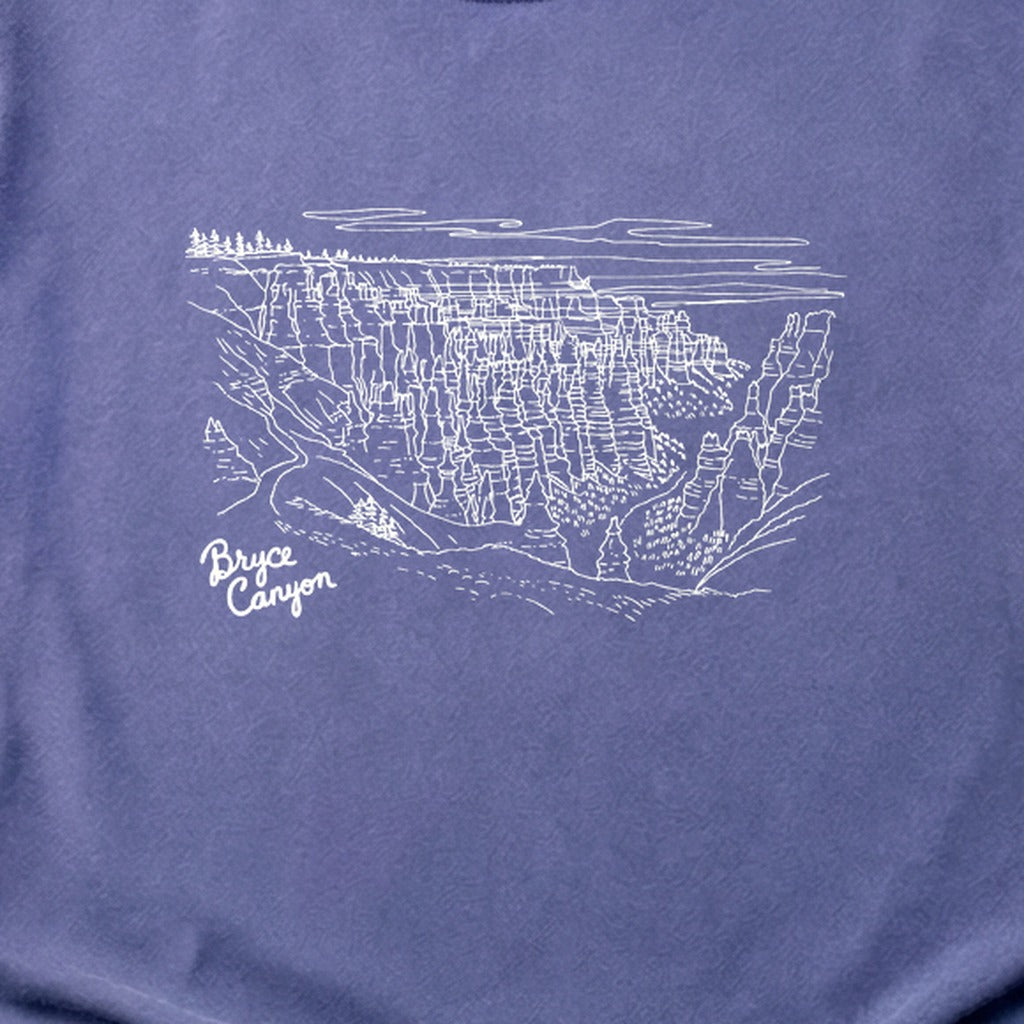 Bryce Line Drawing Cotton T-Shirt