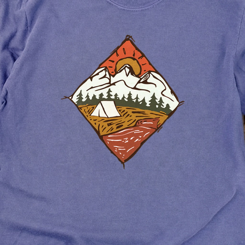 Camping Illustration Cotton Long Sleeve