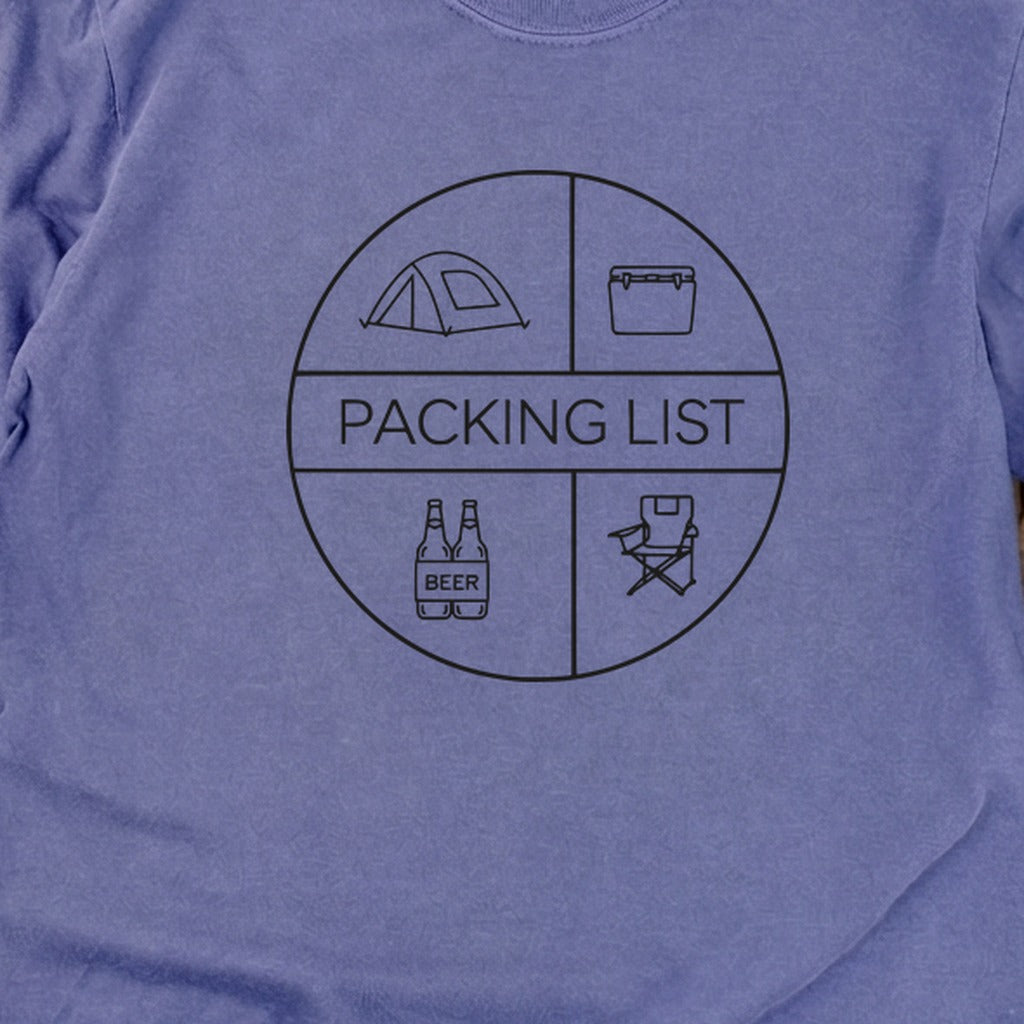 Camping Packing List Cotton Long Sleeve