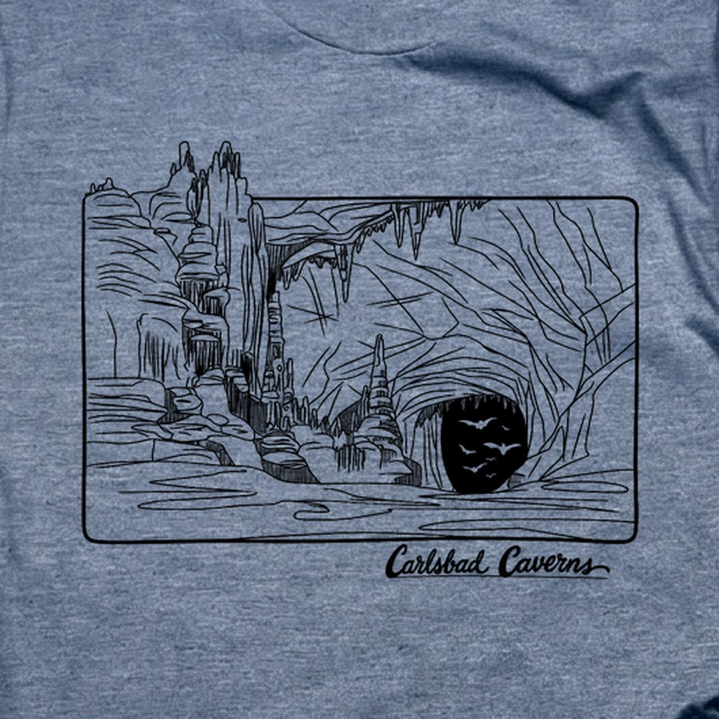 Carlsbad Caverns Line Drawing T-Shirt