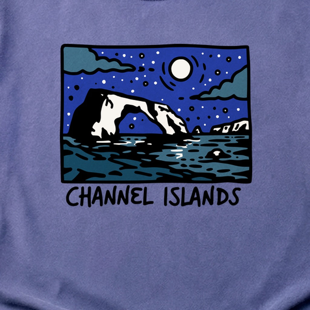 Channel Islands at Night Cotton T-Shirt