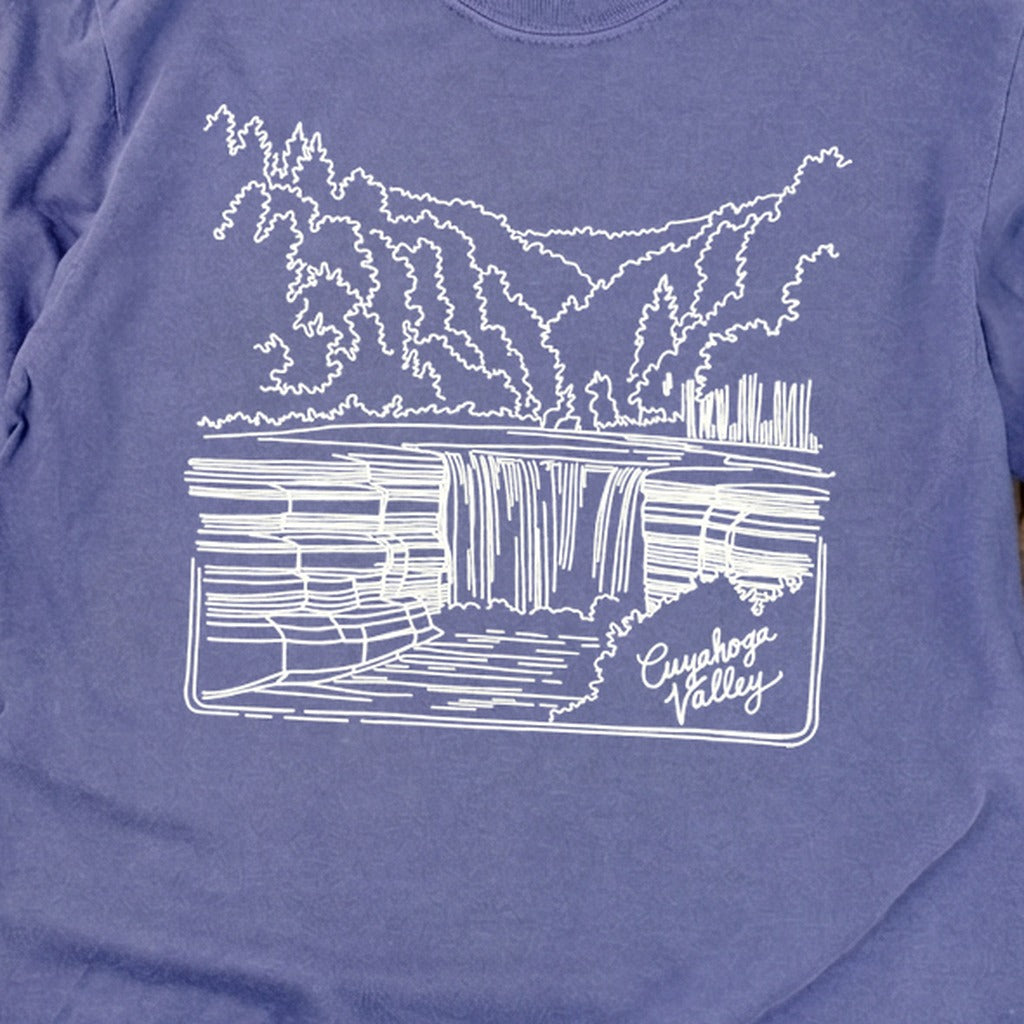 Cuyahoga Valley Line Drawing Cotton Long Sleeve