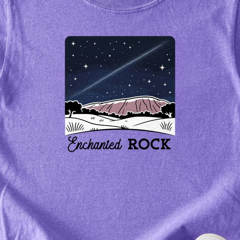 Enchanted Rock at Night Kids Cotton T-Shirt
