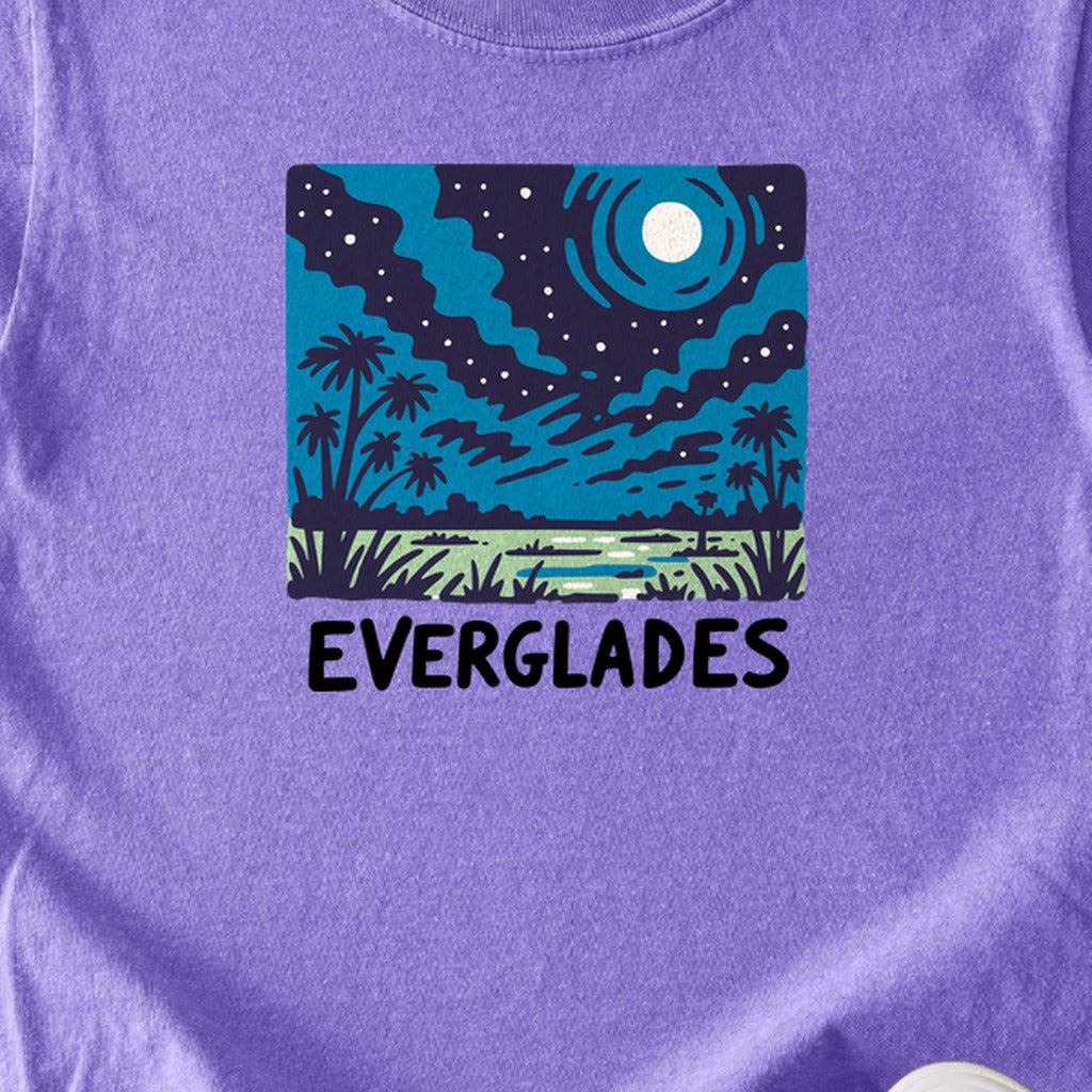 Everglades at Night Kids Cotton T-Shirt