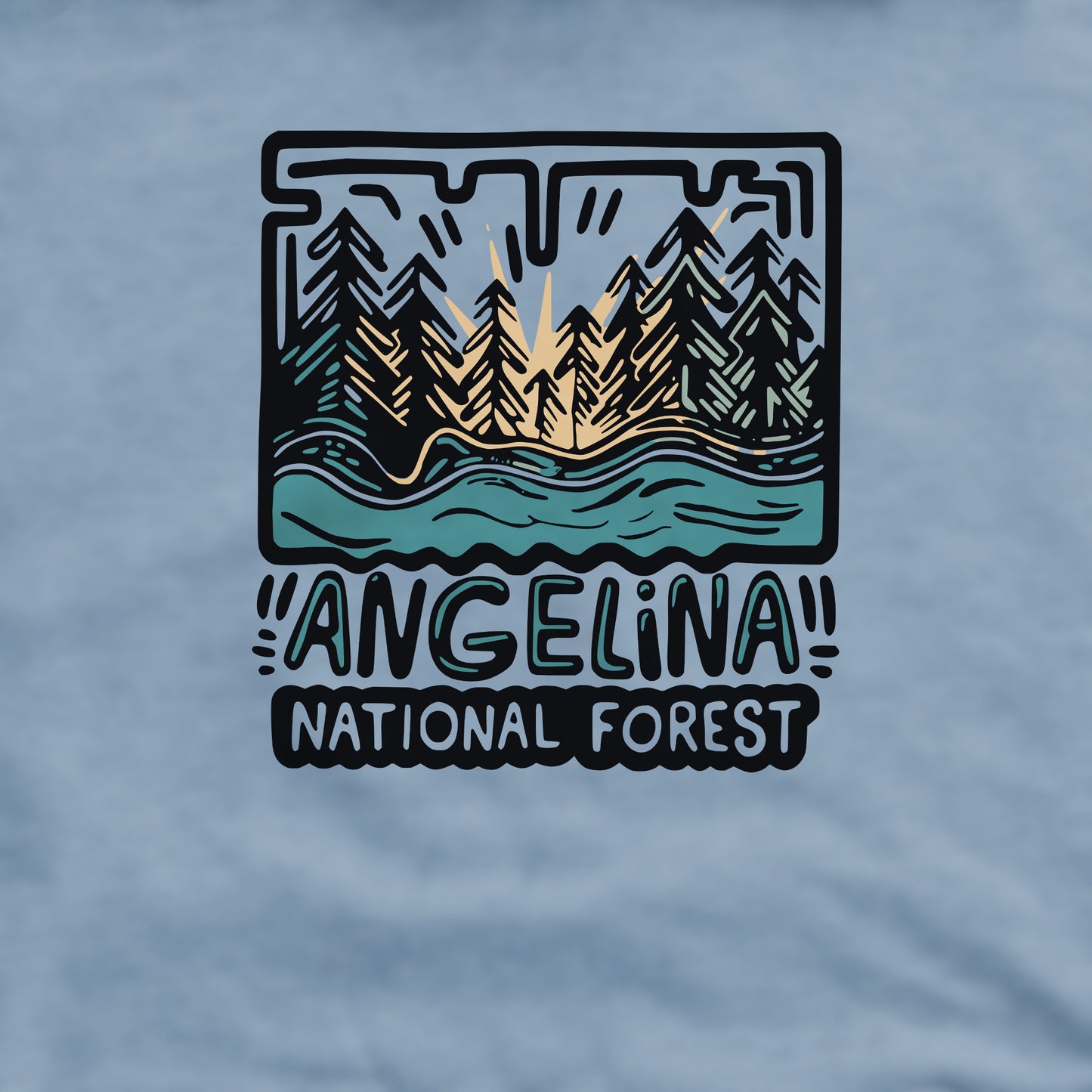 Angelina National Forest Crewneck Sweatshirt Adventure and Outdoors Themed Sweatshirt