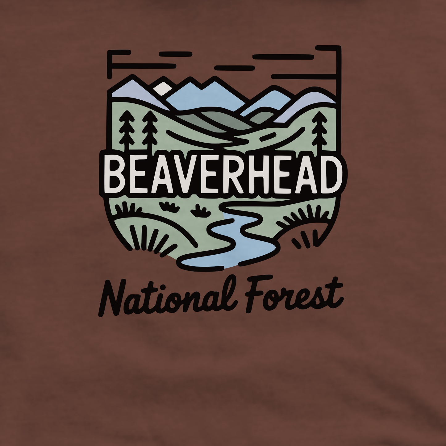 Beaverhead National Forest Crewneck Sweatshirt Adventure and Outdoors Themed Sweatshirt