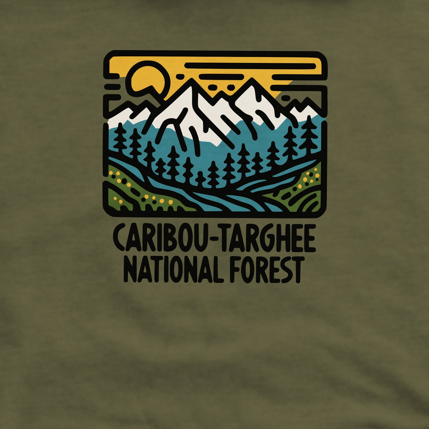 Caribou-Targhee National Forest Crewneck Sweatshirt Adventure and Outdoors Themed Sweatshirt