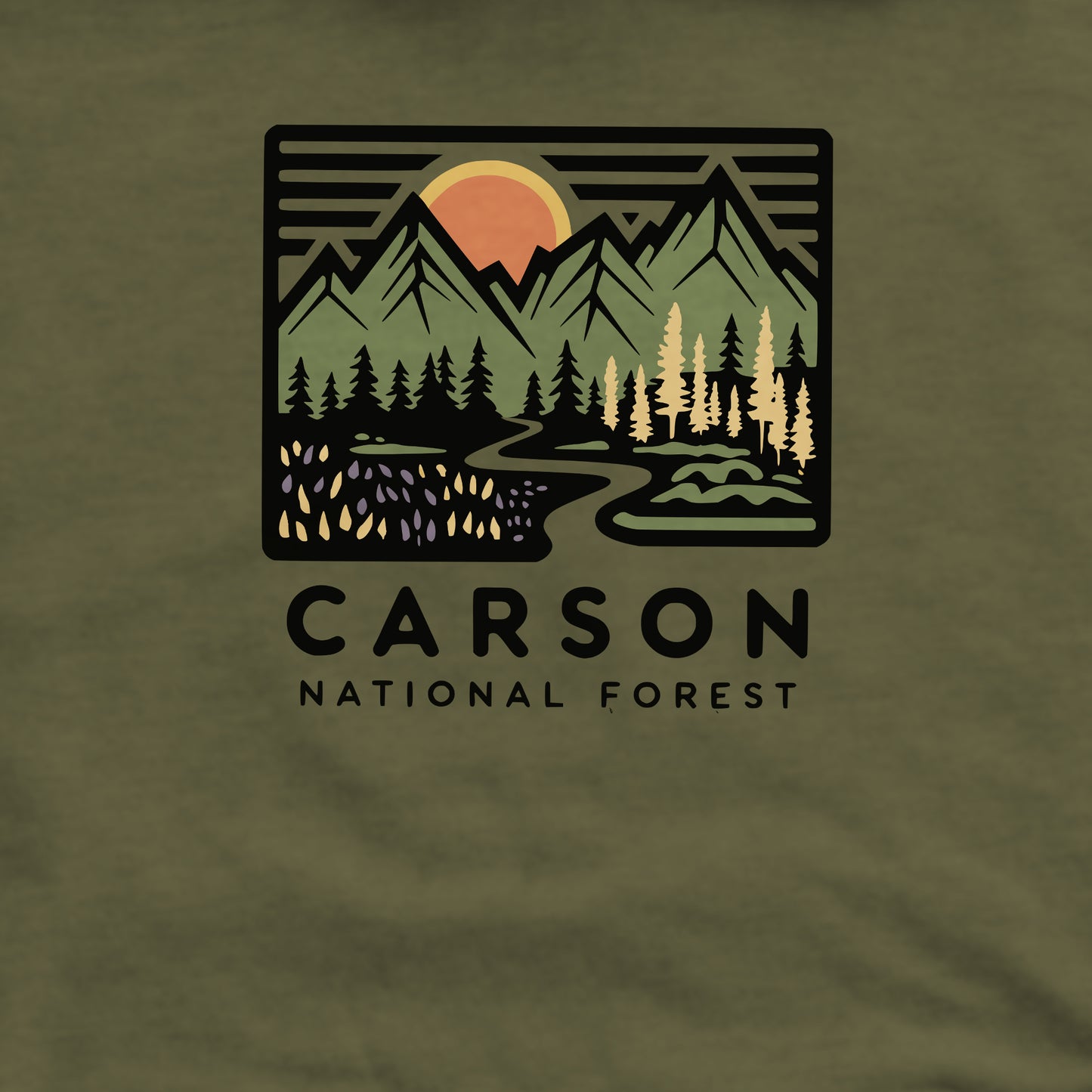 Carson National Forest Crewneck Sweatshirt Adventure and Outdoors Themed Sweatshirt