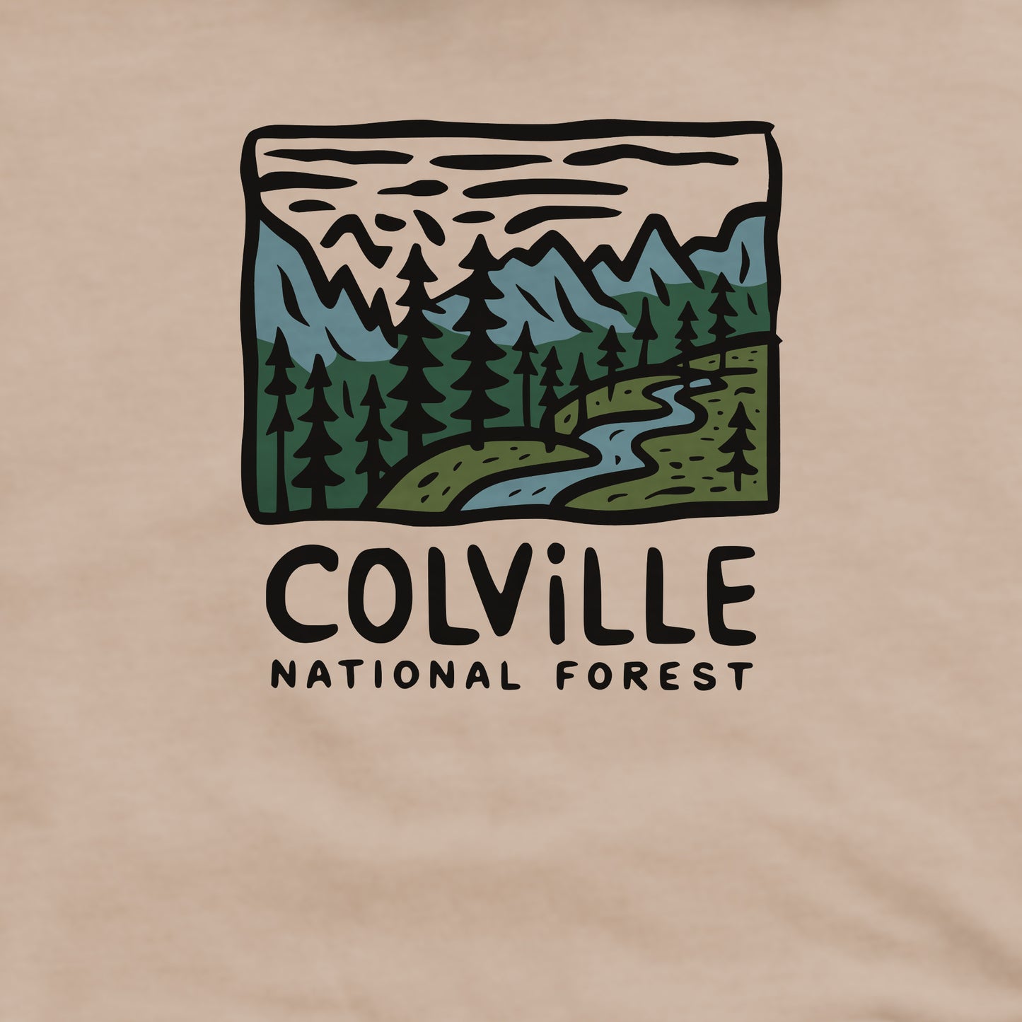 Colville National Forest Crewneck Sweatshirt Adventure and Outdoors Themed Sweatshirt