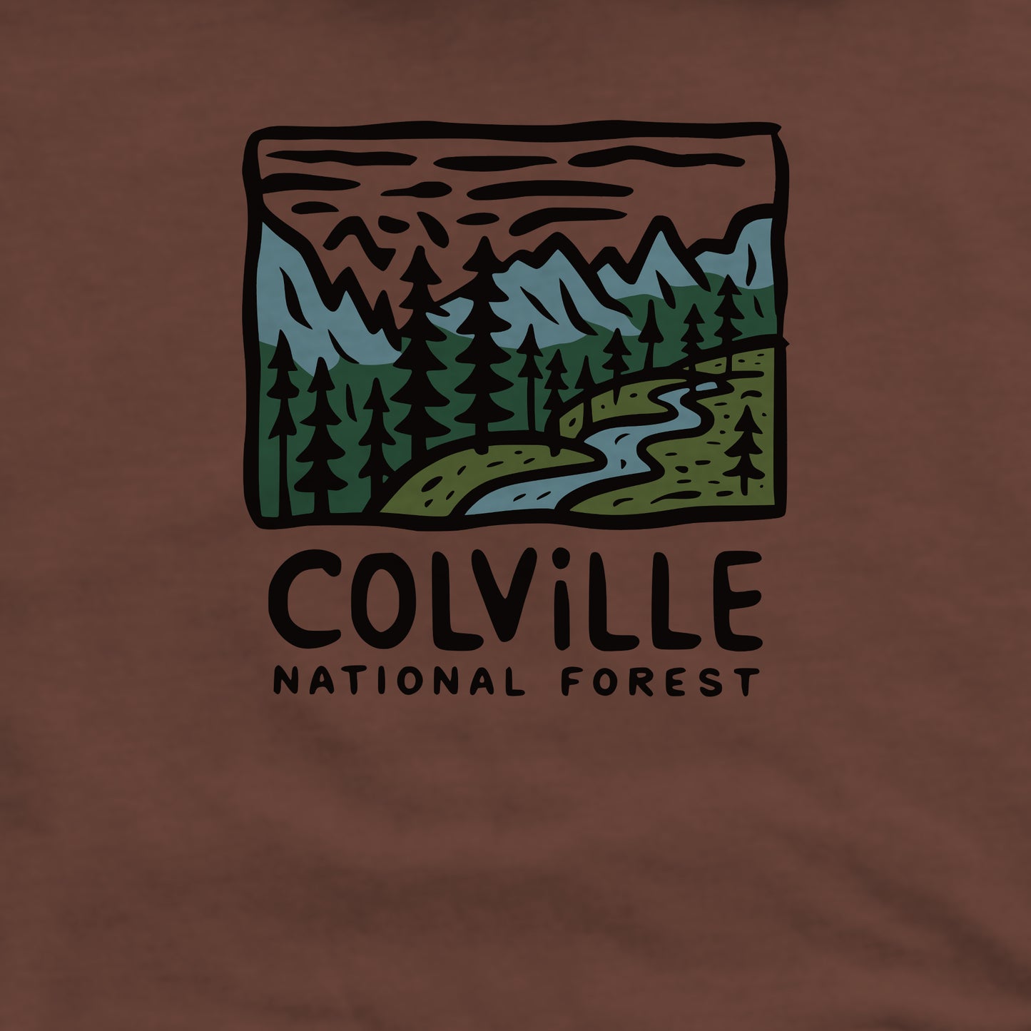 Colville National Forest Crewneck Sweatshirt Adventure and Outdoors Themed Sweatshirt