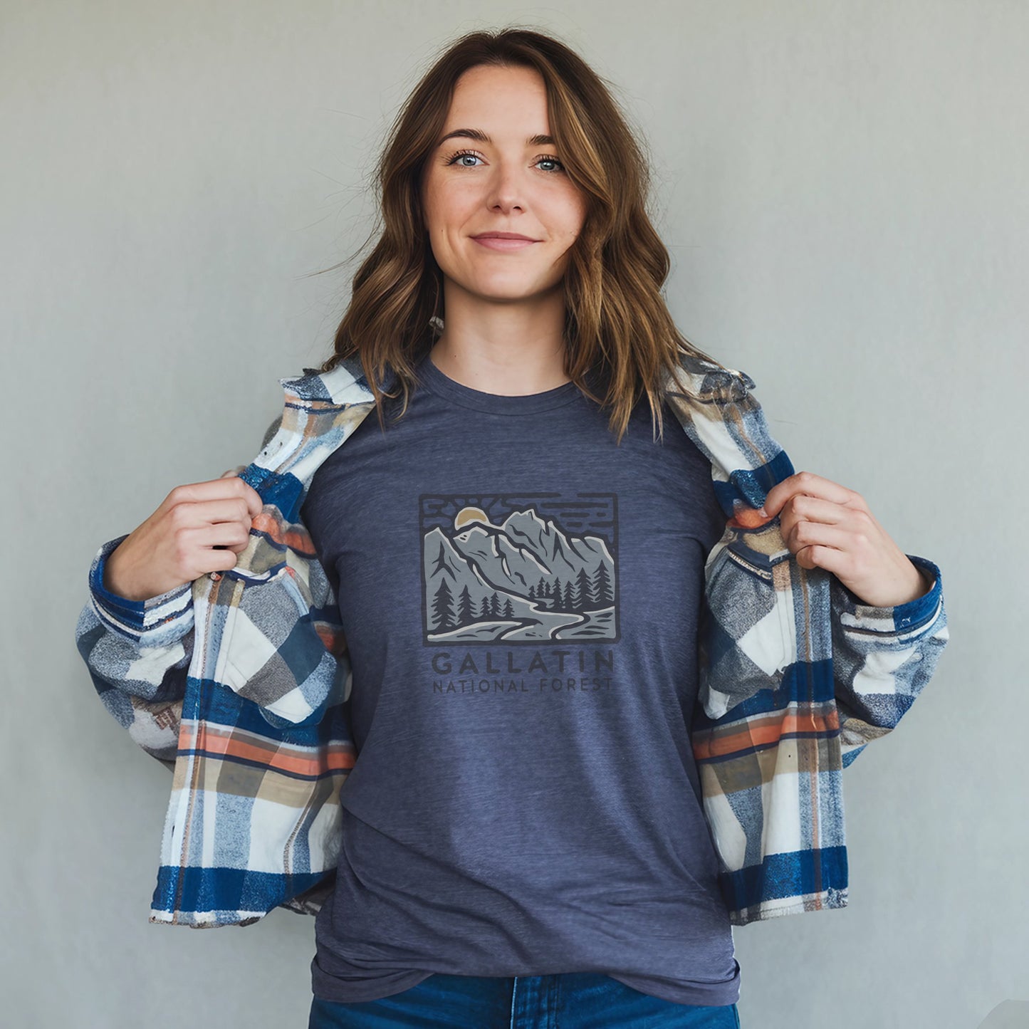 Gallatin National Forest T-Shirt Adventure and Outdoors Themed T-Shirt
