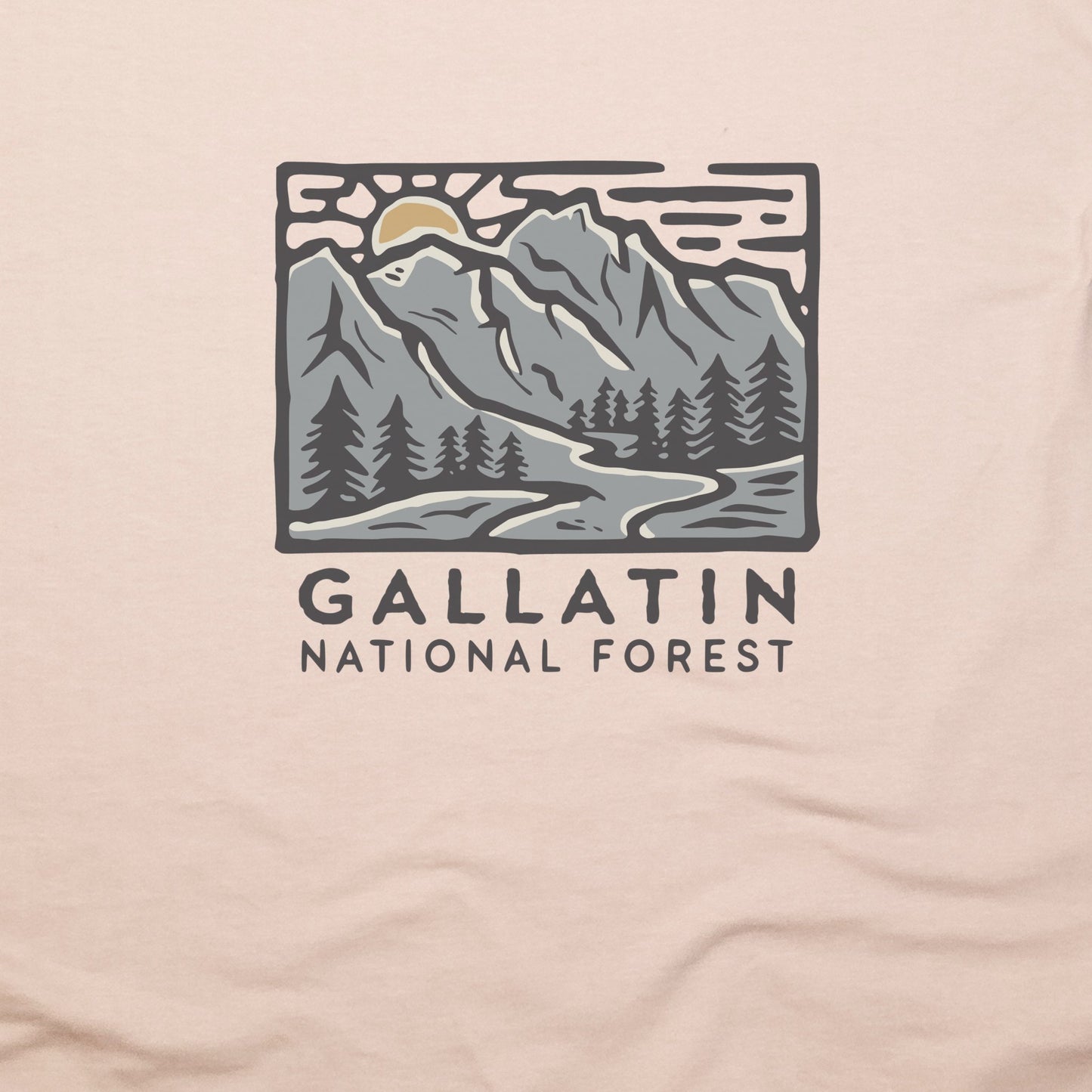 Gallatin National Forest T-Shirt Adventure and Outdoors Themed T-Shirt