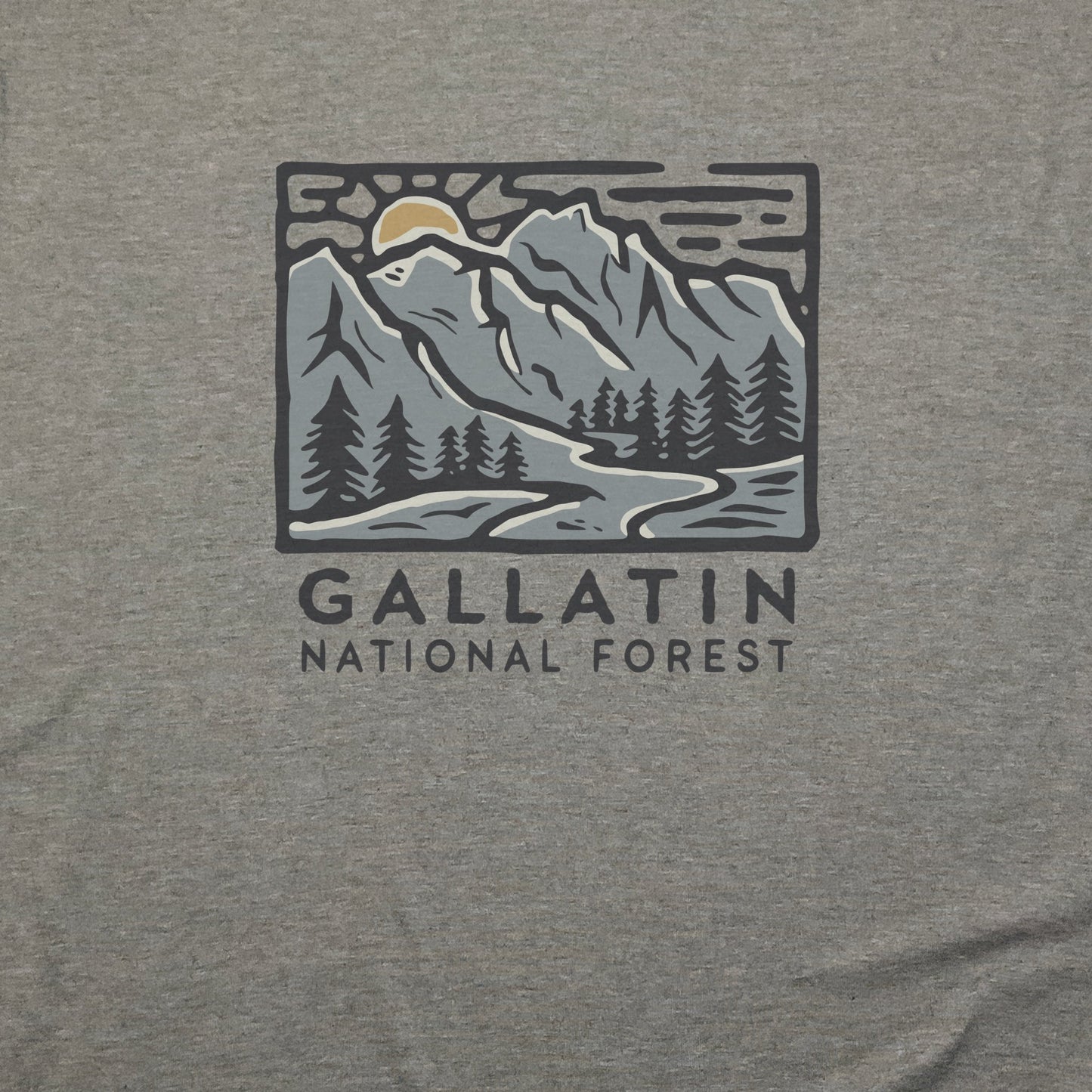 Gallatin National Forest T-Shirt Adventure and Outdoors Themed T-Shirt