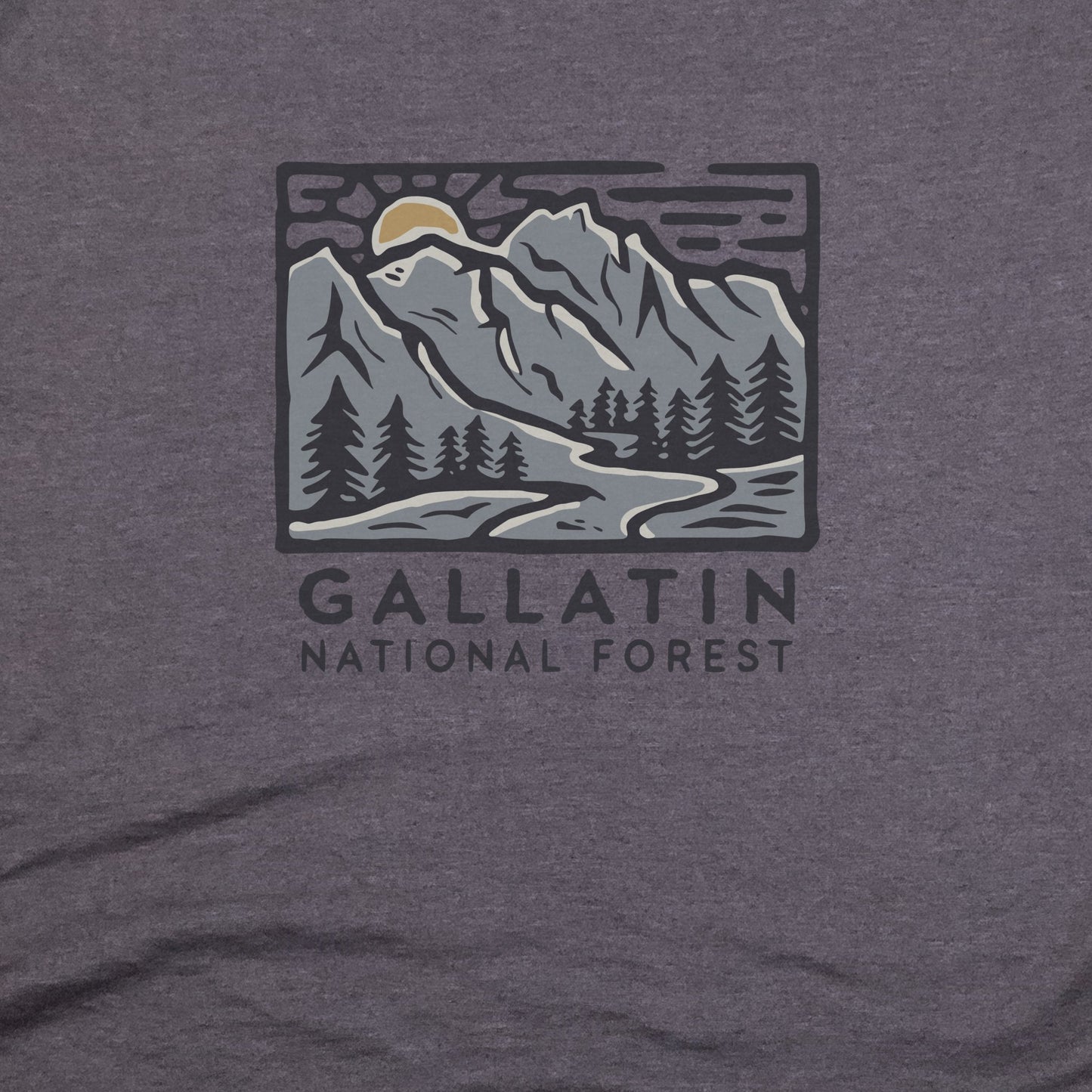 Gallatin National Forest T-Shirt Adventure and Outdoors Themed T-Shirt