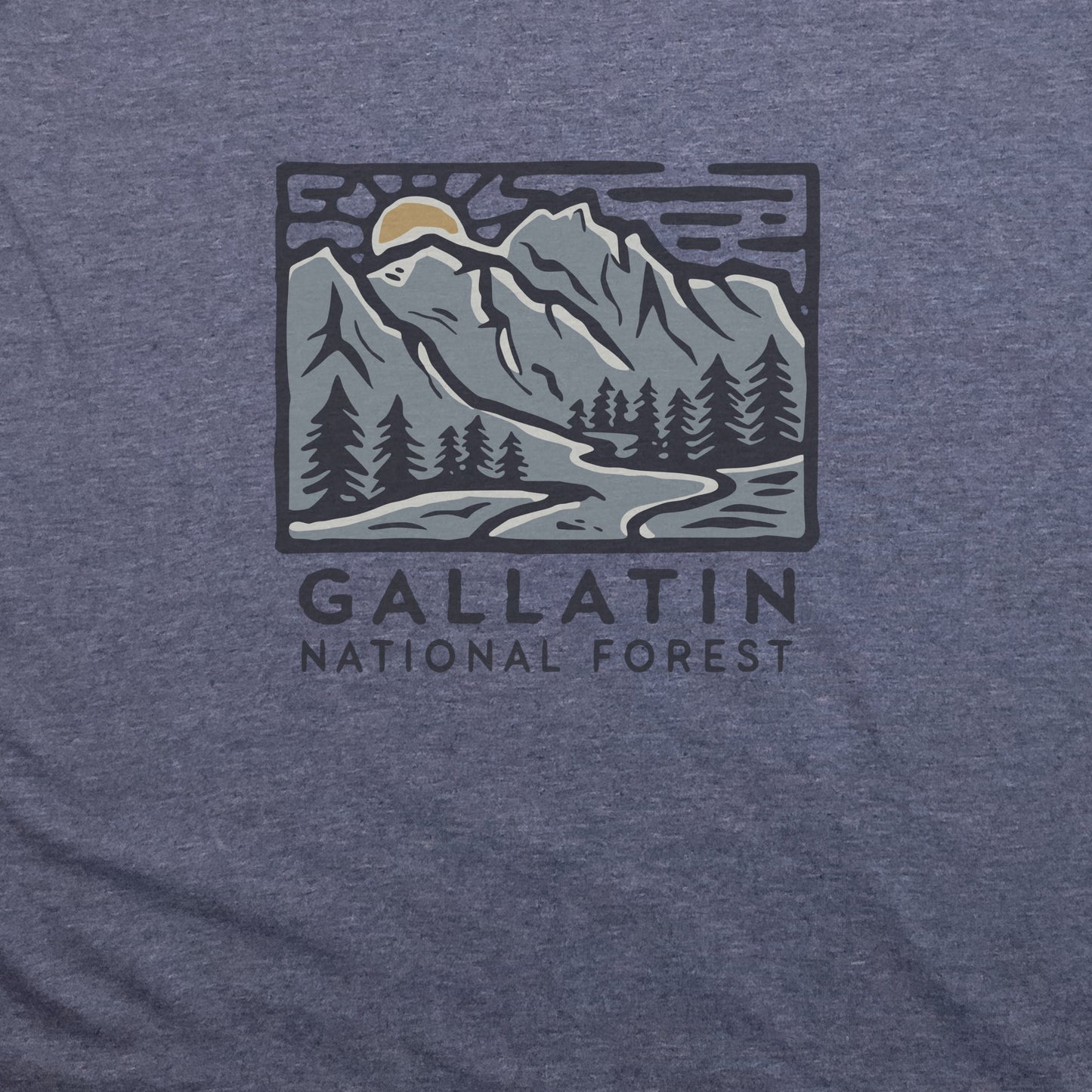 Gallatin National Forest T-Shirt Adventure and Outdoors Themed T-Shirt