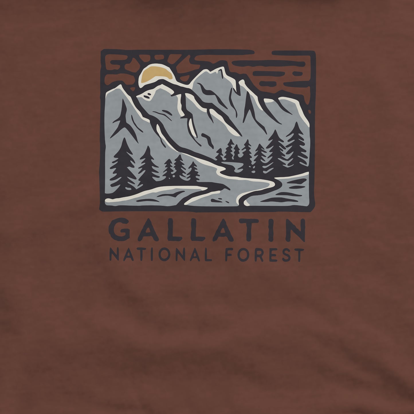 Gallatin National Forest Crewneck Sweatshirt Adventure and Outdoors Themed Sweatshirt