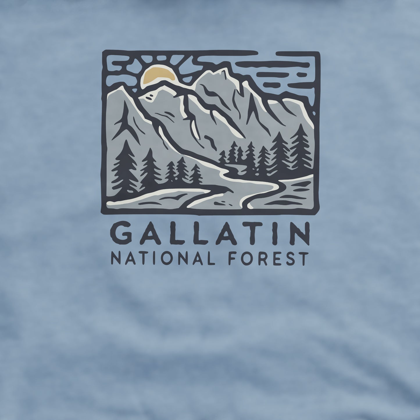 Gallatin National Forest Crewneck Sweatshirt Adventure and Outdoors Themed Sweatshirt