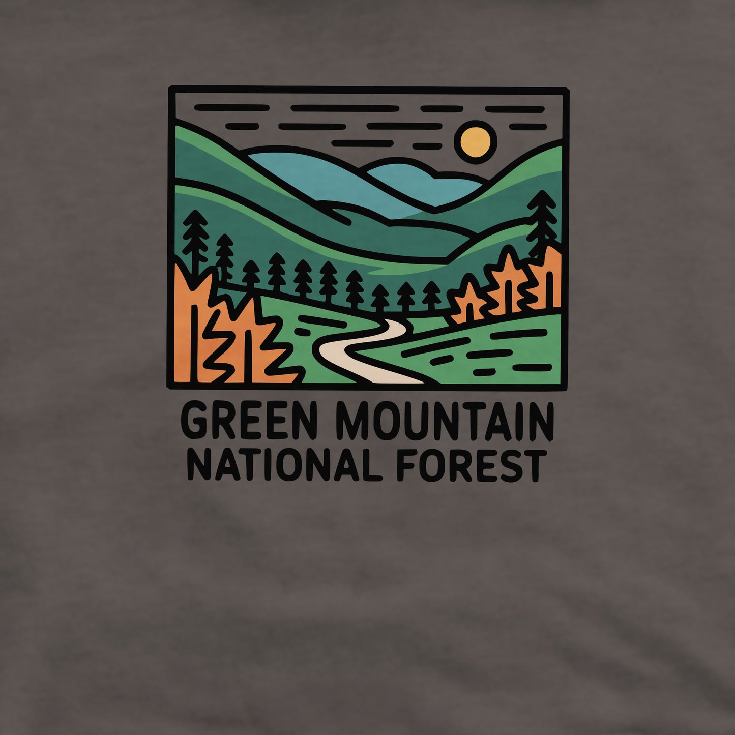 Green Mountain National Forest Crewneck Sweatshirt Adventure and Outdoors Themed Sweatshirt